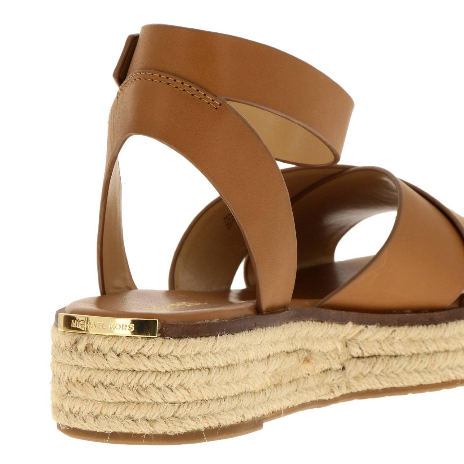 MICHAEL KORS FLAT SANDAL: Flat sandals women Michael Kors, Brown - Img 4