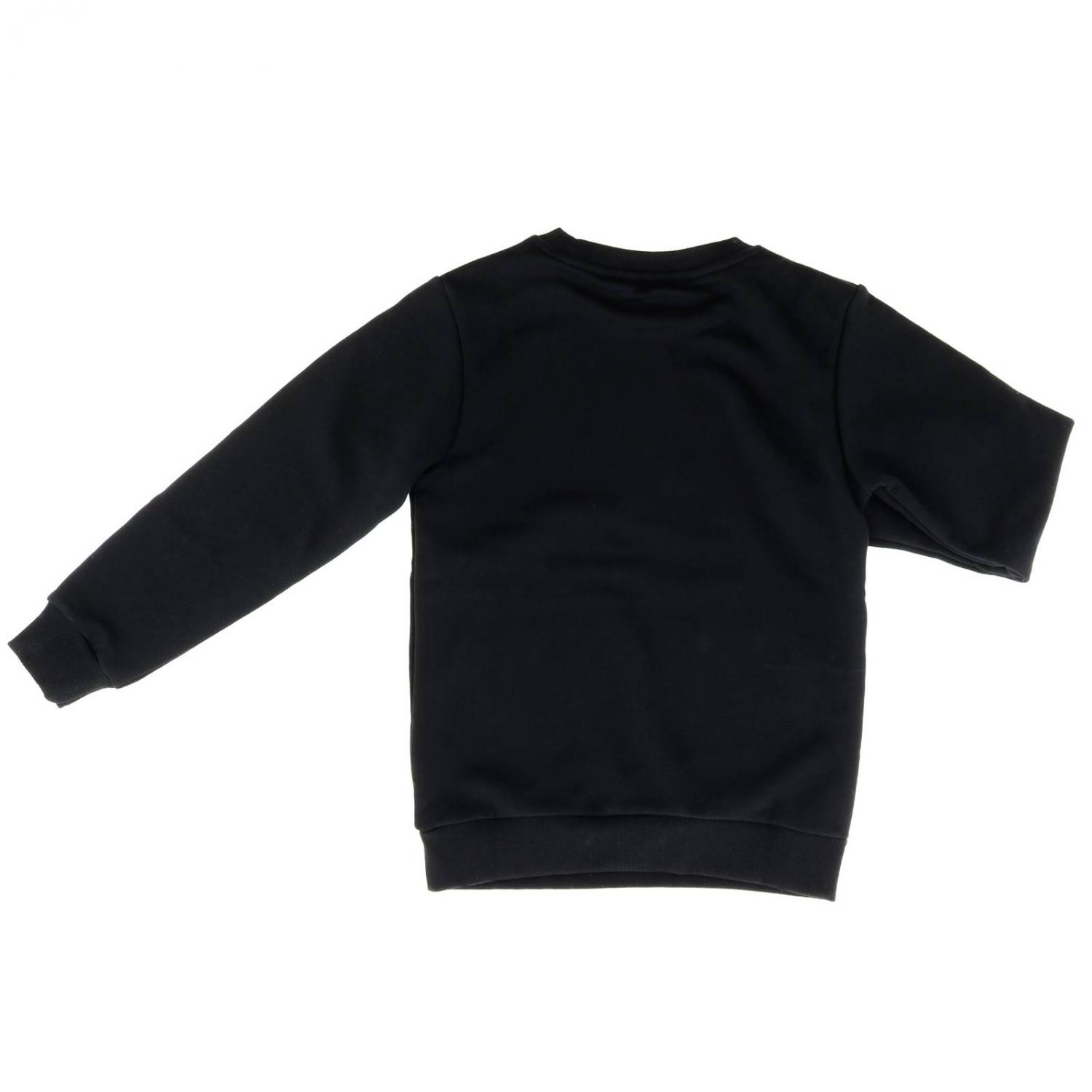 BALMAIN PULLOVER: Sweatshirt mit Rundhalsausschnitt und Maxi-Balmain-Paris-Aufdruck, Schwarz - Img 2