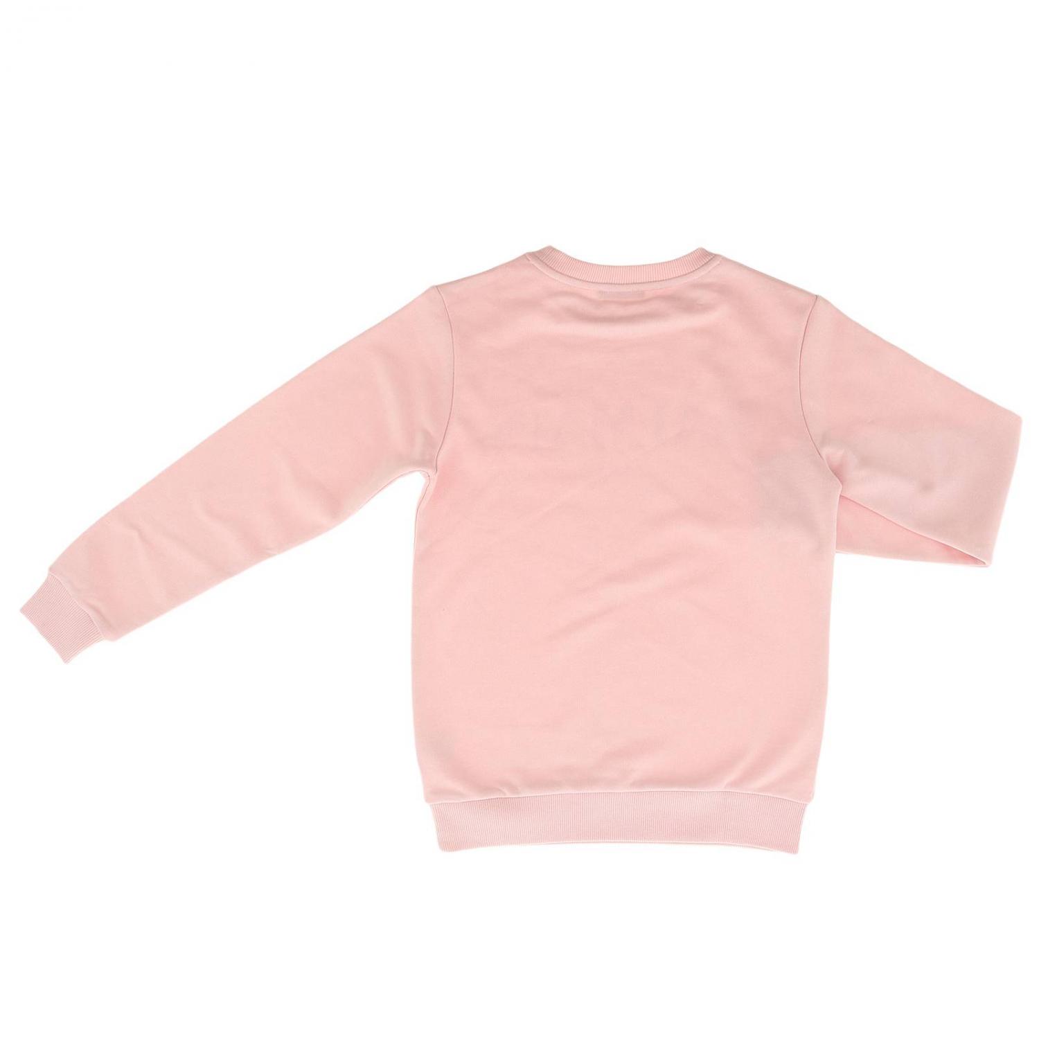 BALMAIN PULLOVER: Sweatshirt mit Rundhalsausschnitt und Maxi-Balmain-Paris-Aufdruck, Pink - Img 2