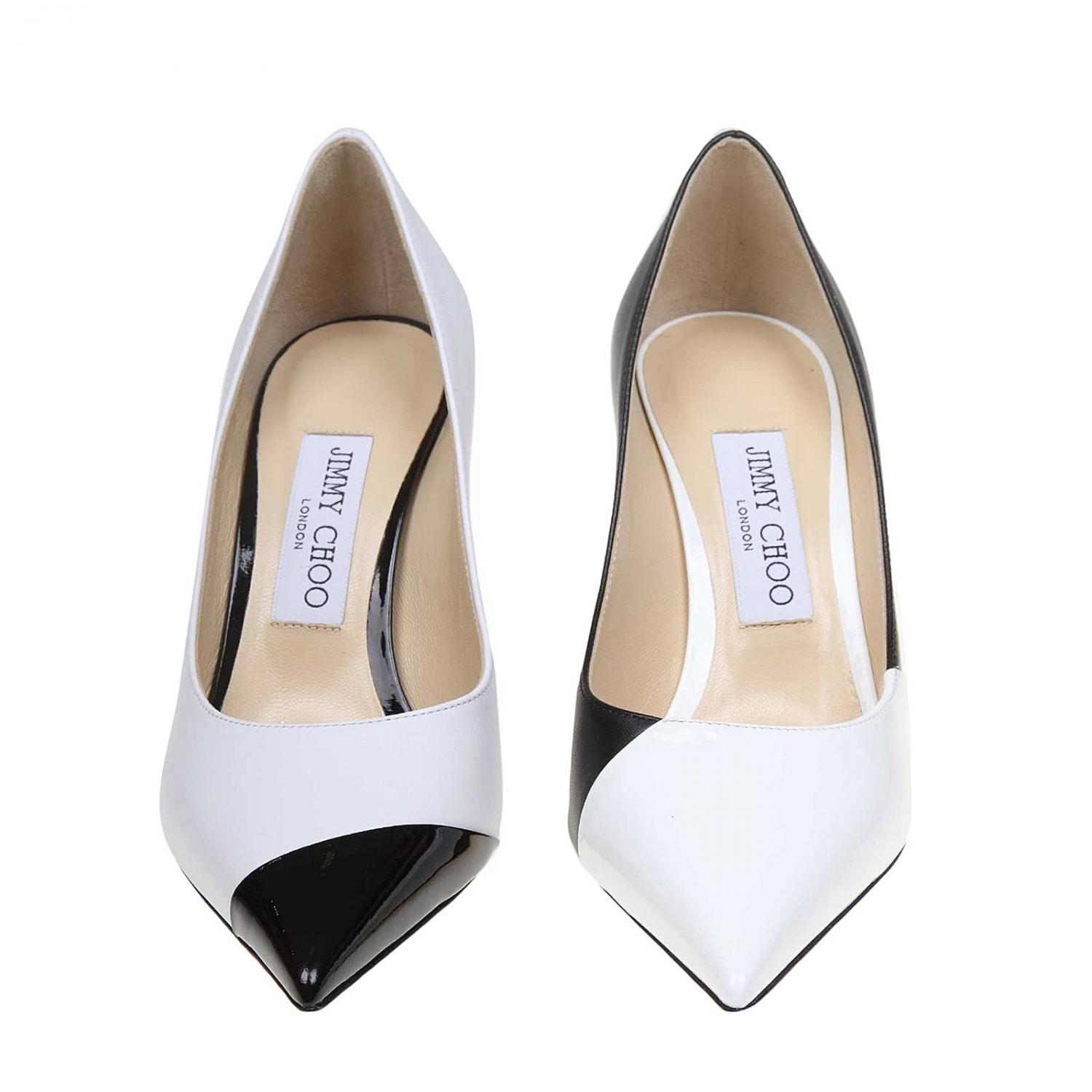 JIMMY CHOO PUMPS: Love Jimmy Choo Dekolleté aus Lackleder und zweifarbigem Leder, Schwarz - Img 3