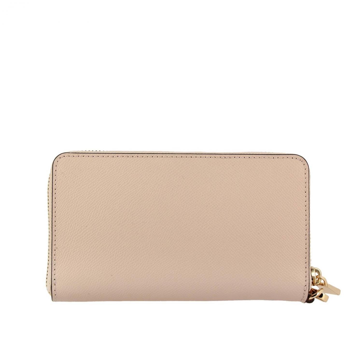 MICHAEL KORS GELDBÖRSE: Wristlets Geldbörse aus gehämmerten Leder, Puder - Img 3