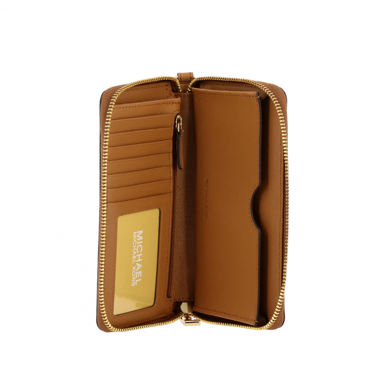 MICHAEL KORS WALLET: Wristlets wallet in hammered leather with removable tap, Leather - Img 2
