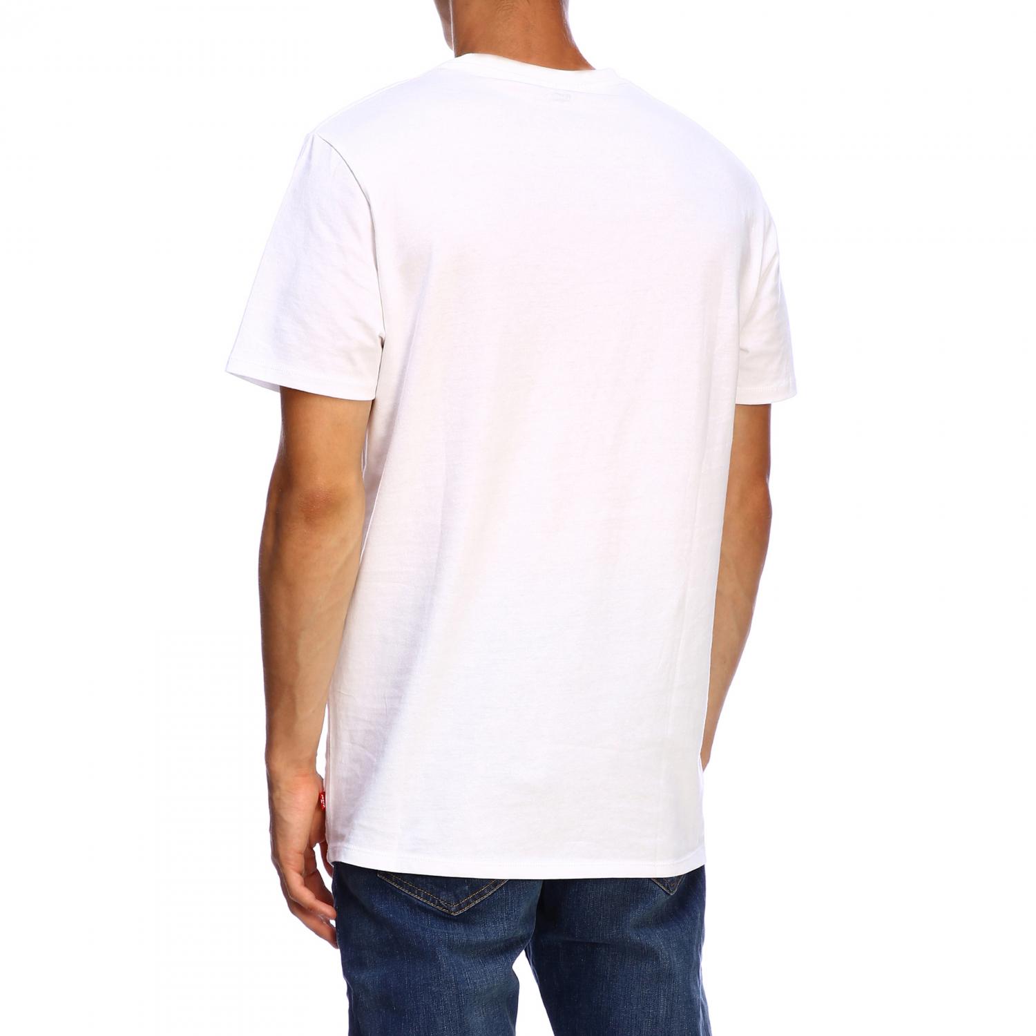 LEVI'S T-SHIRT: Levi's short-sleeved T-shirt with maxi print, White - Img 3