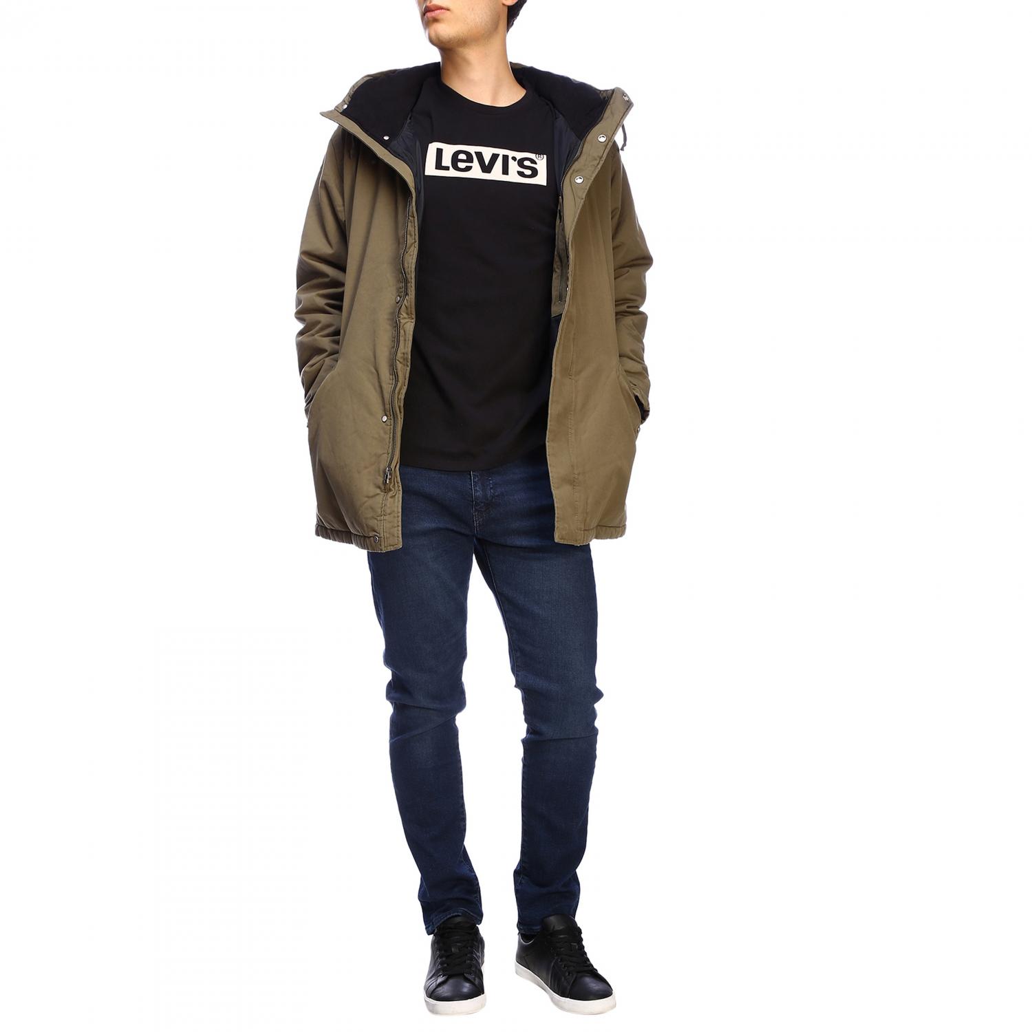 LEVI'S T-SHIRT: Levi's short-sleeved T-shirt with maxi print, Black - Img 2