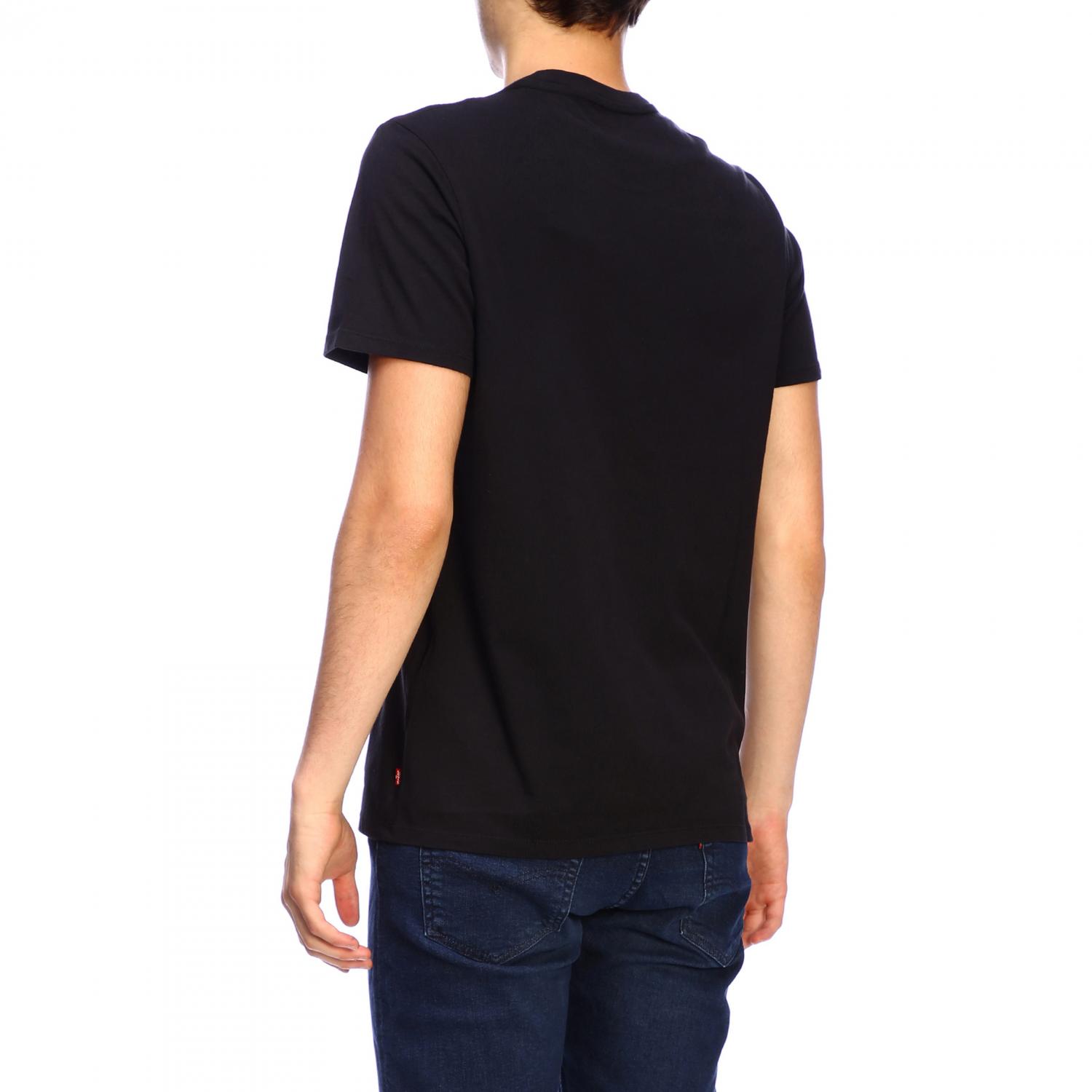 LEVI'S T-SHIRT: Levi's short-sleeved T-shirt with maxi print, Black - Img 3
