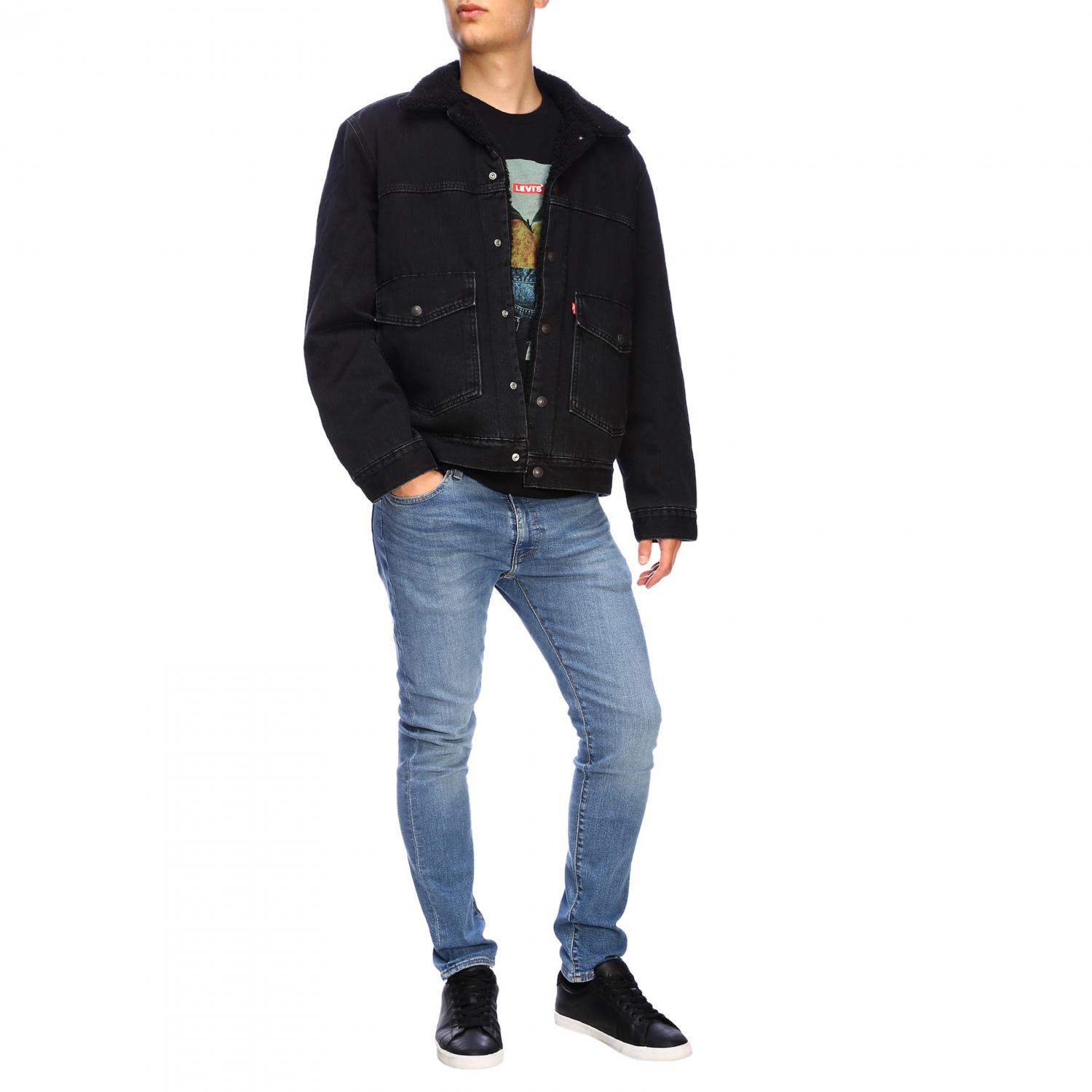 LEVI'S T-SHIRT: Levi's short-sleeved T-shirt with maxi print, Black 1 - Img 2