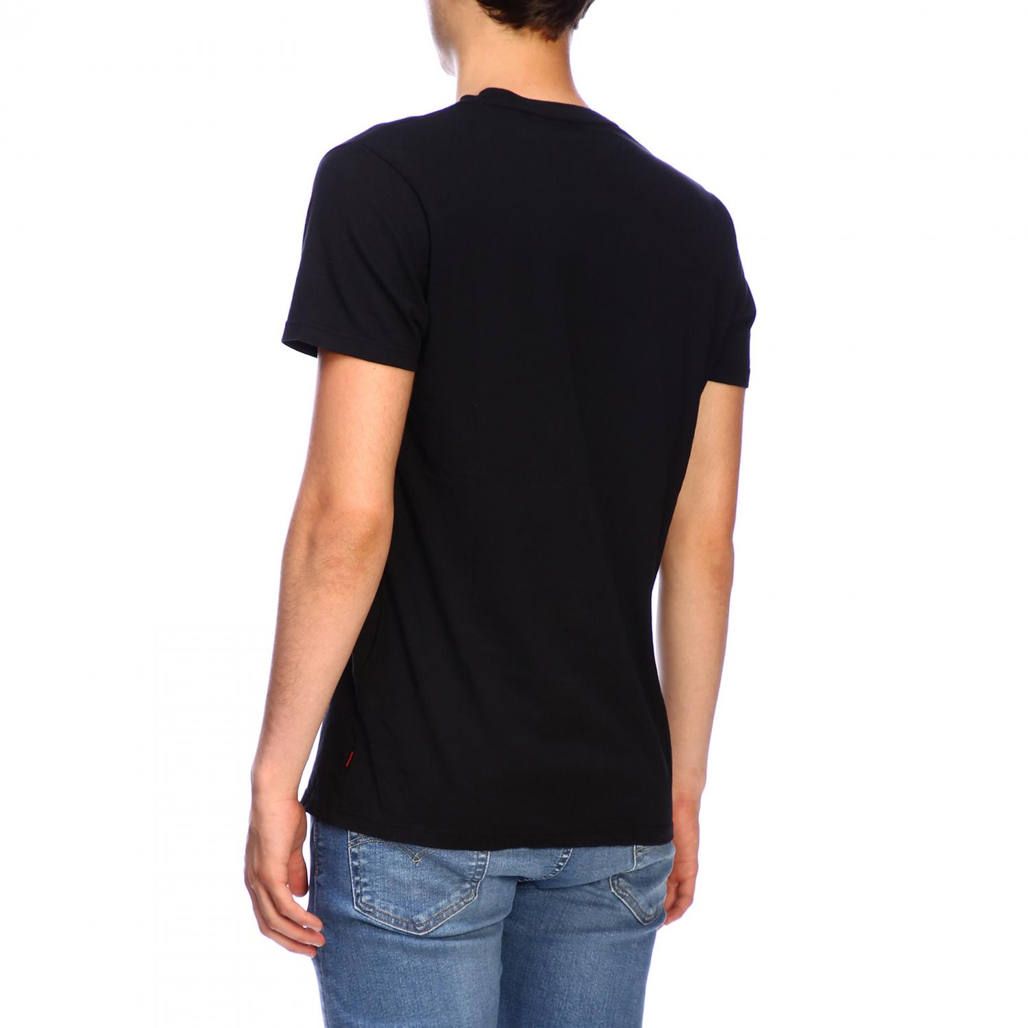 LEVI'S T-SHIRT: Levi's short-sleeved T-shirt with maxi print, Black 1 - Img 3