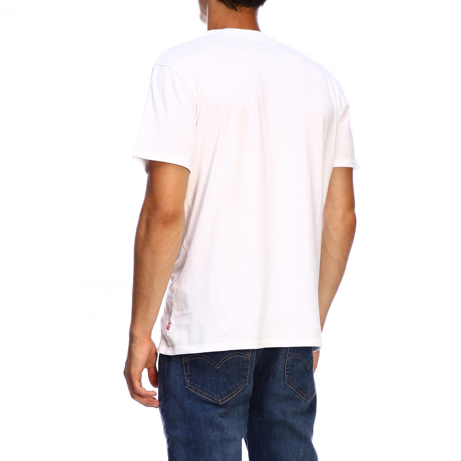LEVI'S T-SHIRT: Levi's short-sleeved T-shirt with maxi print, White 1 - Img 3