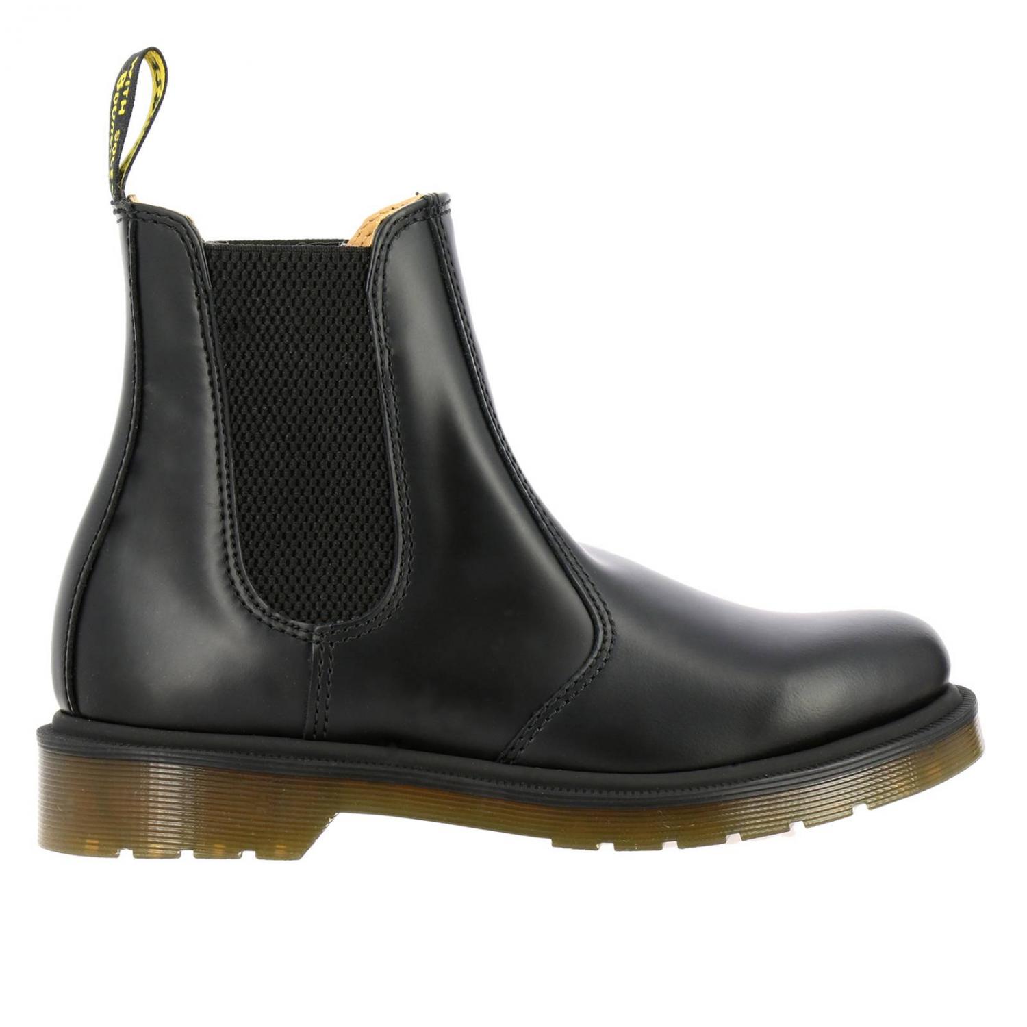 MARTENS: Flat ankle boots women Black Martens flat