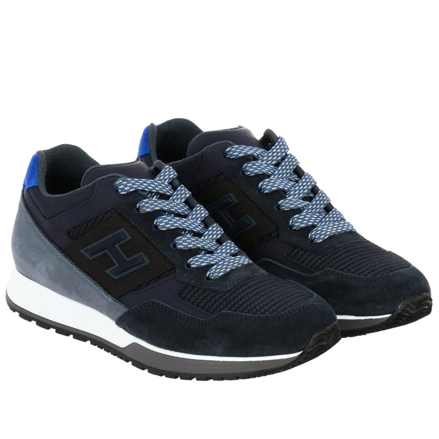 HOGAN SNEAKERS: New Interactive Hogan sneakers in leather suede and micro mesh with H flock, Yellow - Img 2