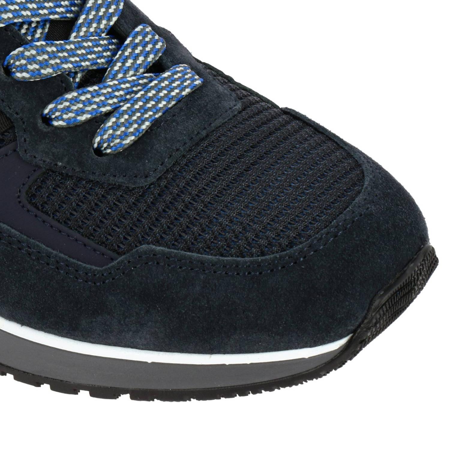 HOGAN SNEAKERS: New Interactive Hogan sneakers in leather suede and micro mesh with H flock, Yellow - Img 3