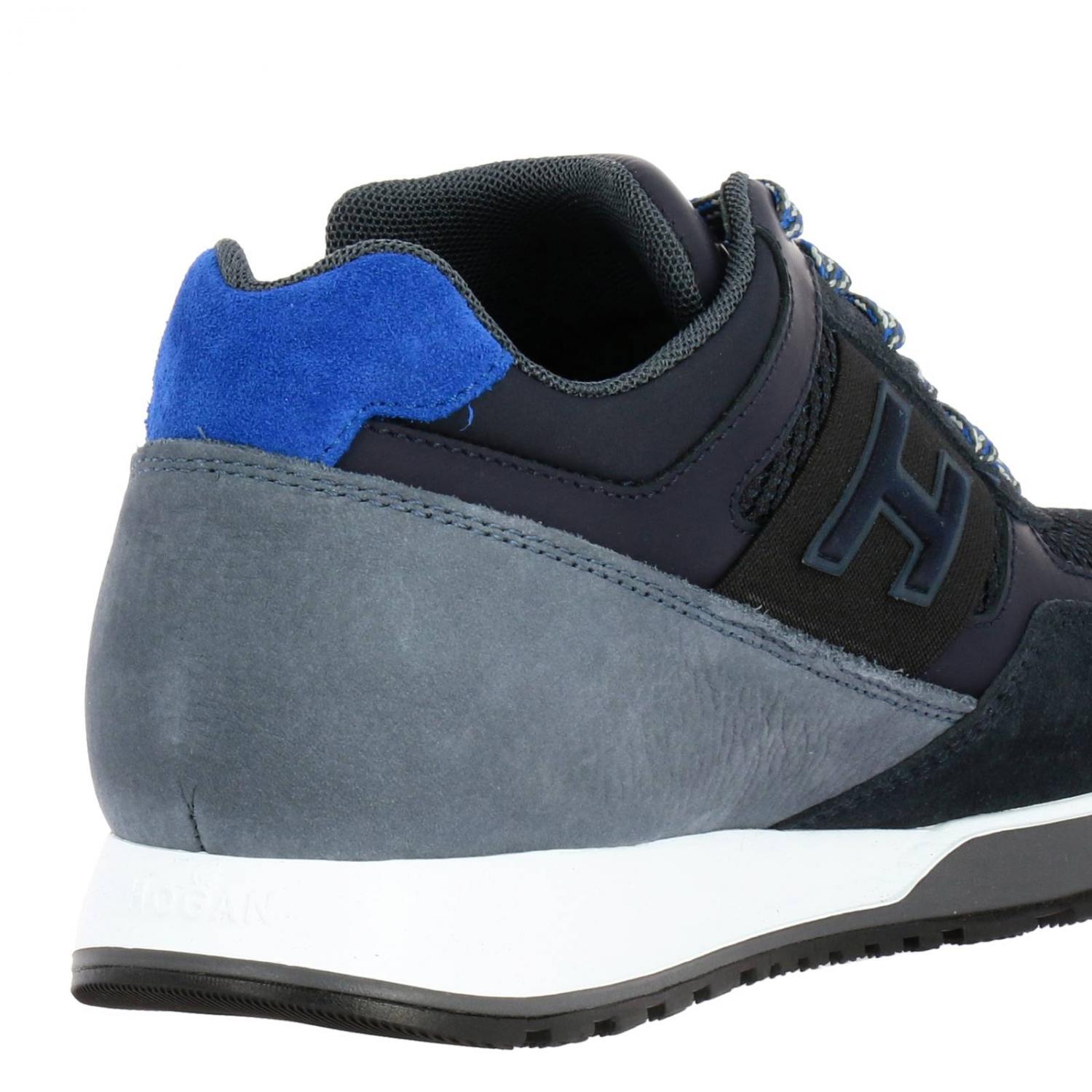 HOGAN SNEAKERS: New Interactive Hogan sneakers in leather suede and micro mesh with H flock, Yellow - Img 4