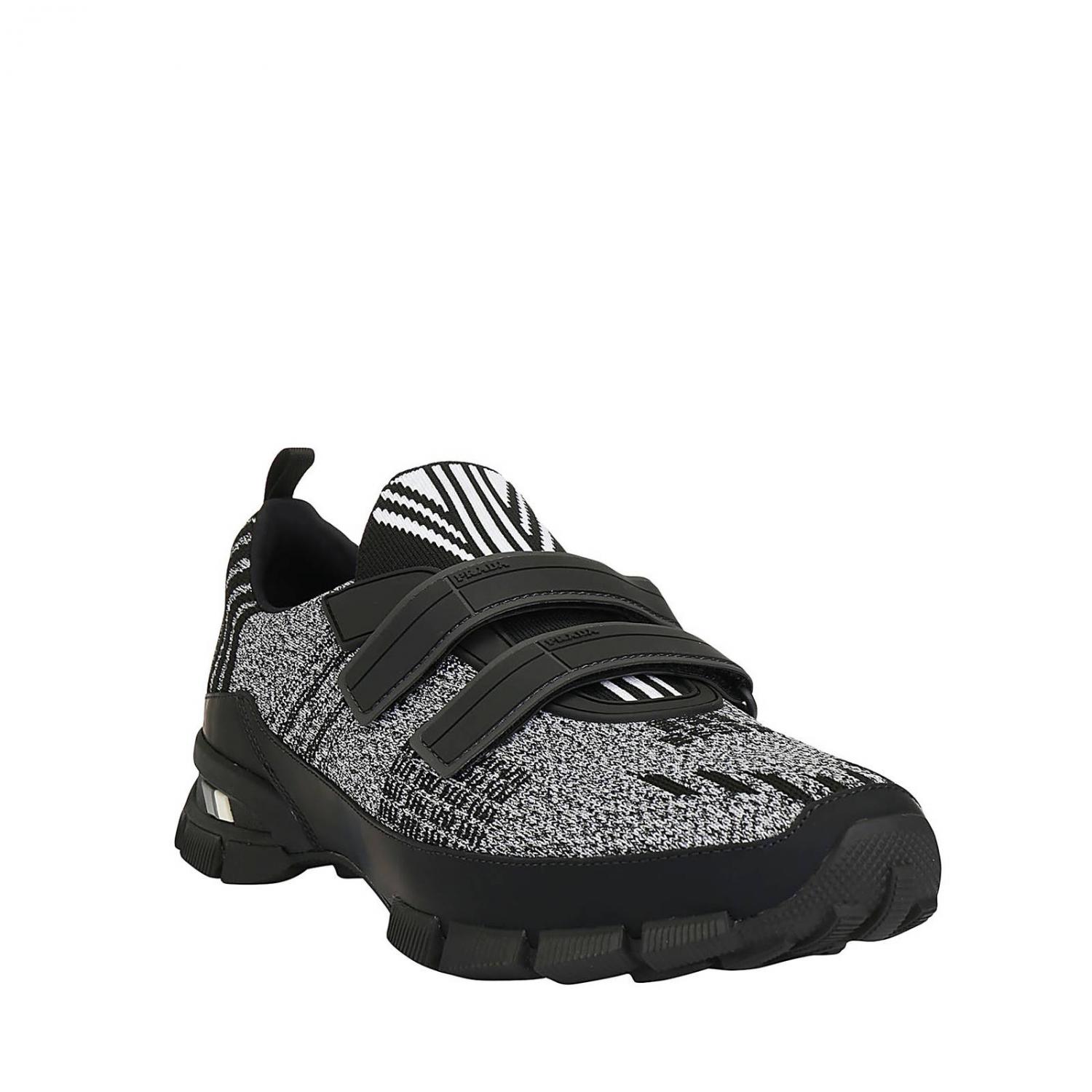 PRADA SNEAKERS: Prada sneakers in technical mesh with double buckles and rubber sole, White - Img 2