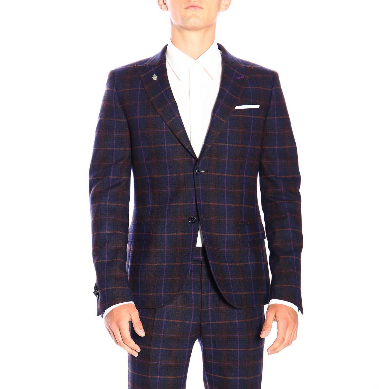 DANIELE ALESSANDRINI BLAZER: Jacket men Daniele Alessandrini, Blue - Img 1