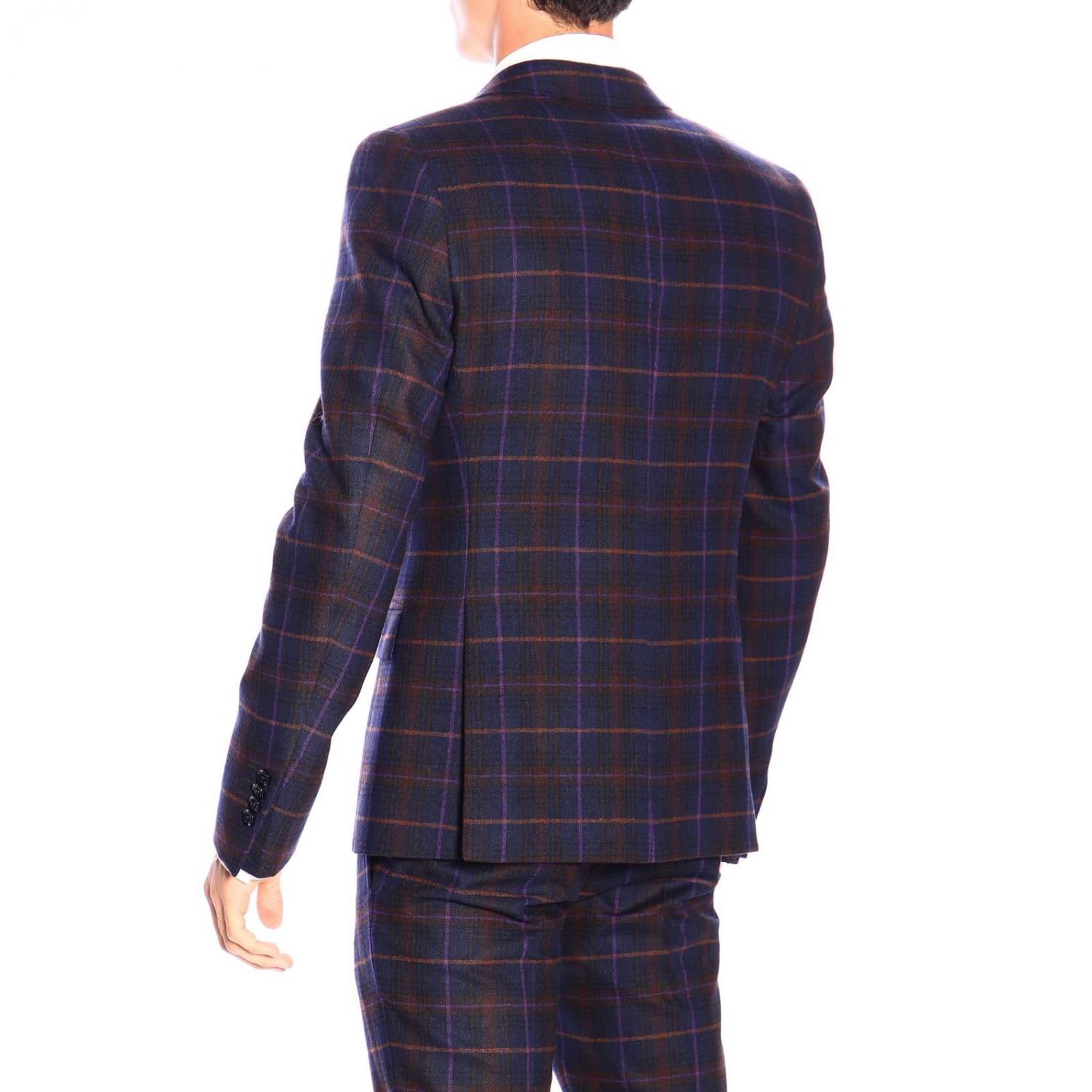 DANIELE ALESSANDRINI BLAZER: Jacket men Daniele Alessandrini, Blue - Img 3