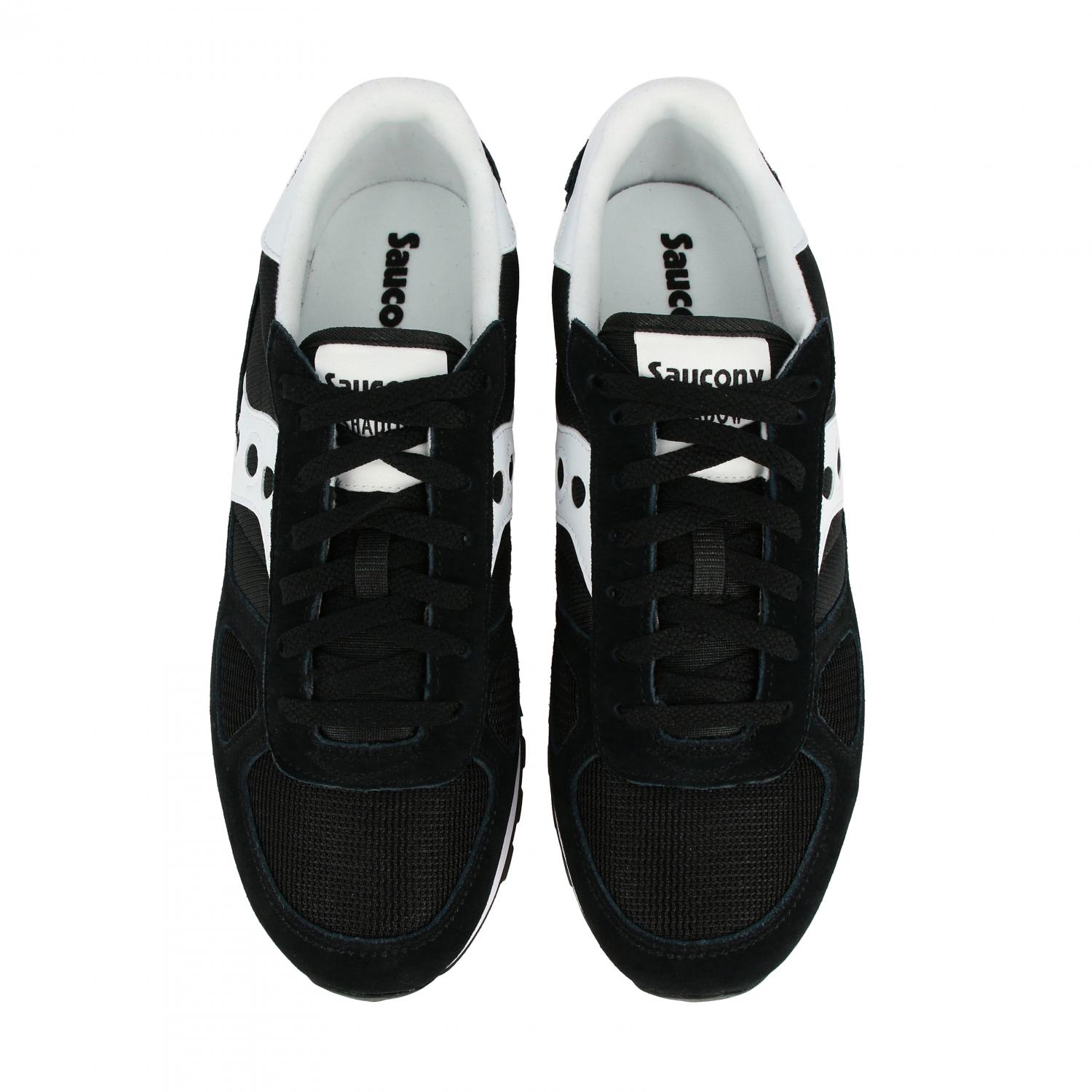 SAUCONY SNEAKERS: Sneakers Saucony in pelle scamosciata e micro rete, Nero - Img 3