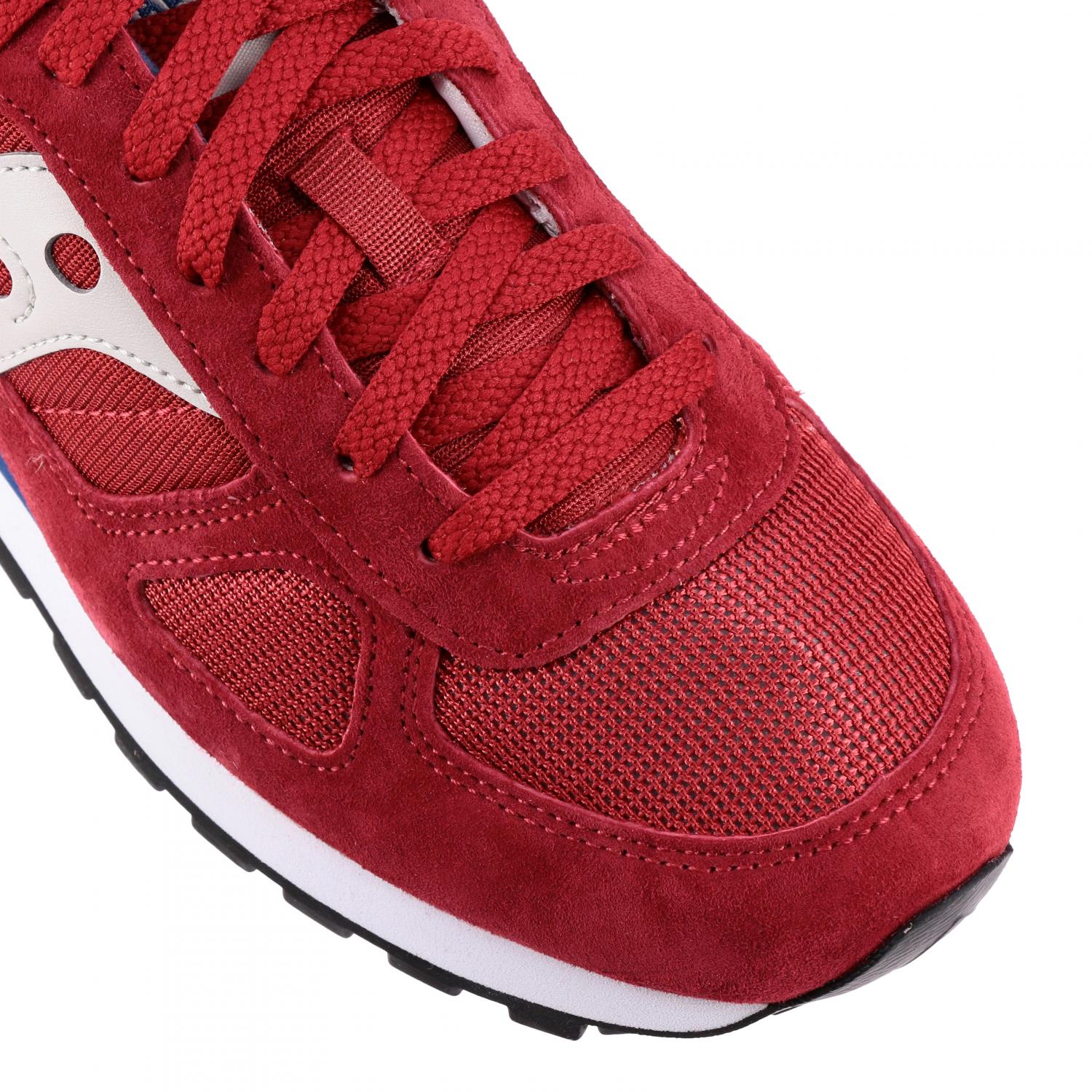SAUCONY SNEAKERS: Sneakers Saucony in pelle scamosciata e micro rete, Rosso - Img 4