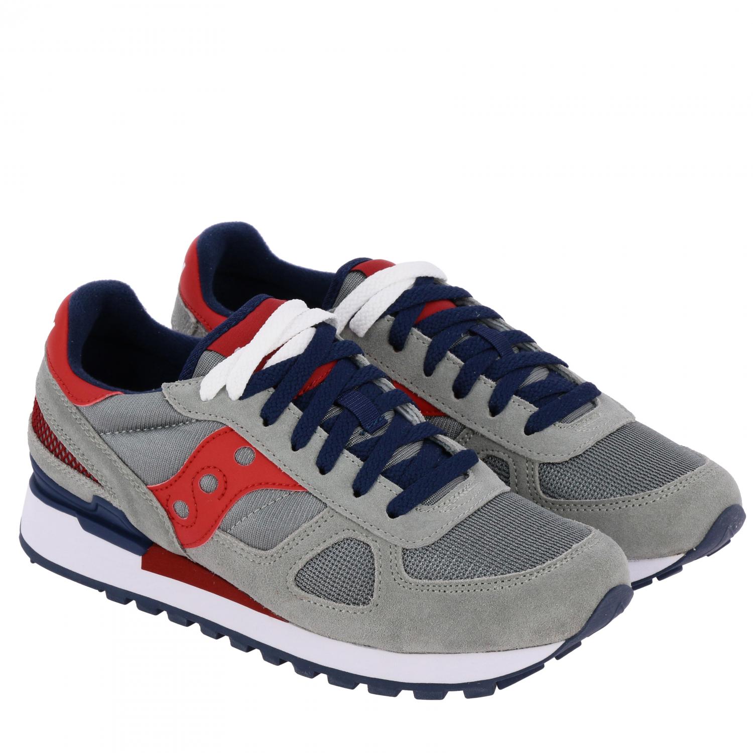 SAUCONY SNEAKERS: Sneakers Saucony in pelle scamosciata e micro rete, Grigio 2 - Img 2