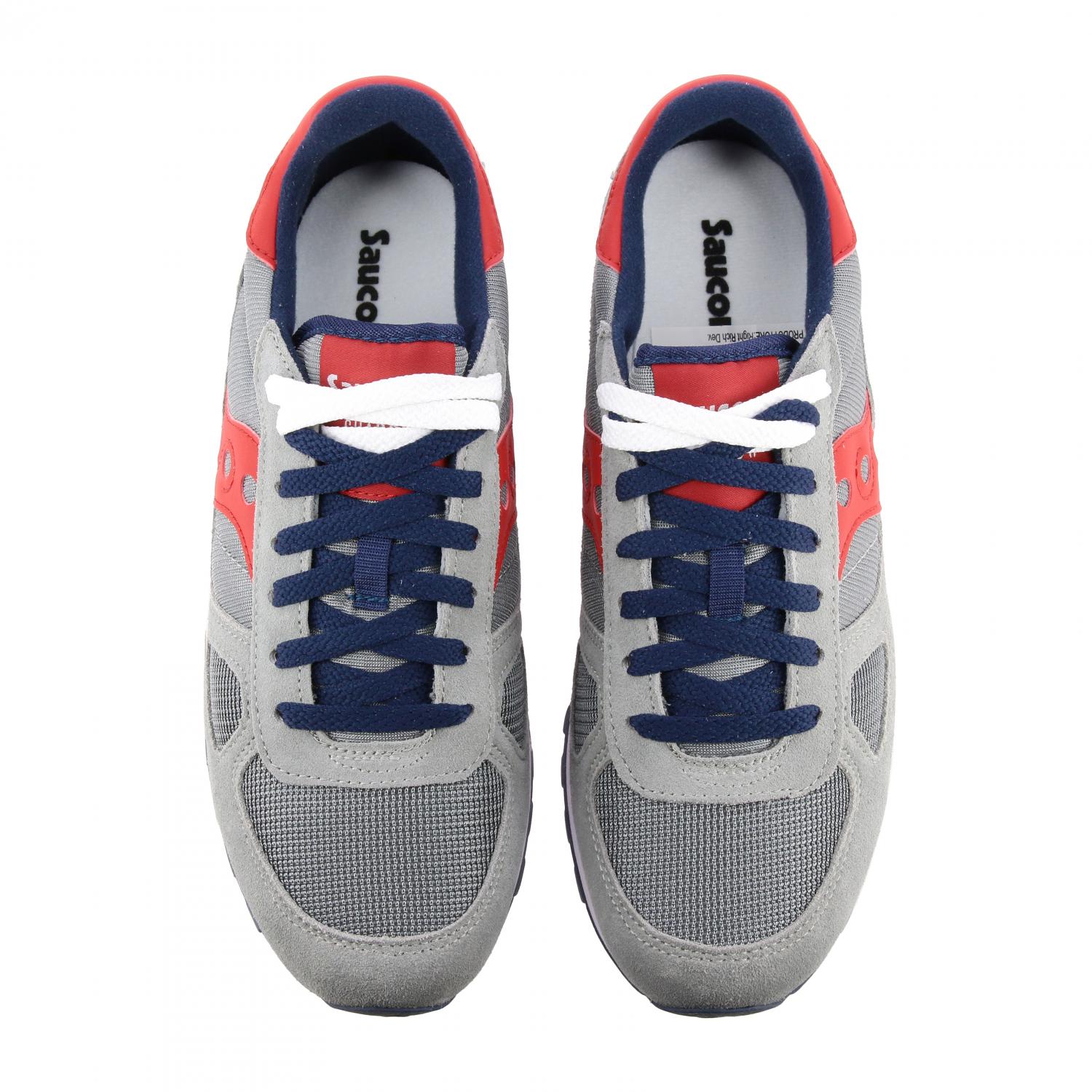 SAUCONY SNEAKERS: Sneakers Saucony in pelle scamosciata e micro rete, Grigio 2 - Img 3