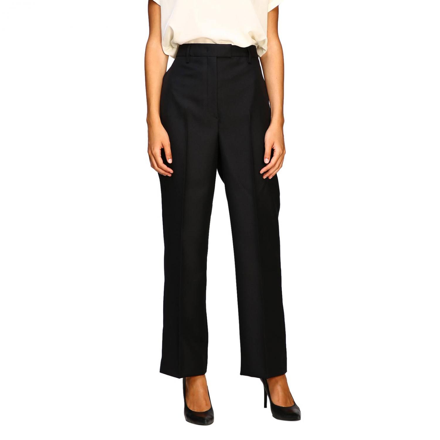 PRADA HOSE: Prada klassische Hose mit hohem Bund, Schwarz - Img 1