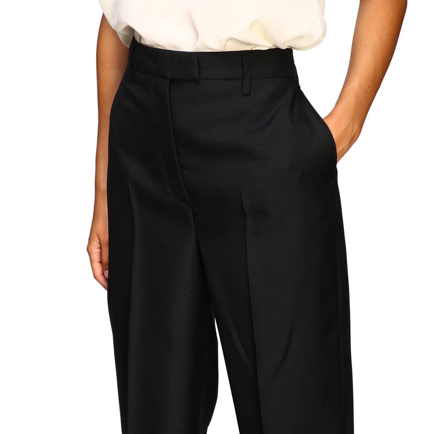 PRADA HOSE: Prada klassische Hose mit hohem Bund, Schwarz - Img 5