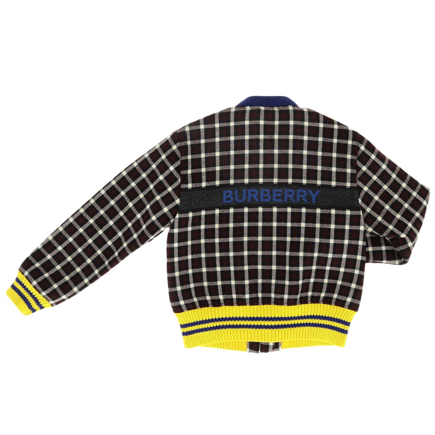 BURBERRY JACKE: Burberry gemusterte Bomberjacke mit Logo und gestreiften Kanten, Bunt - Img 2