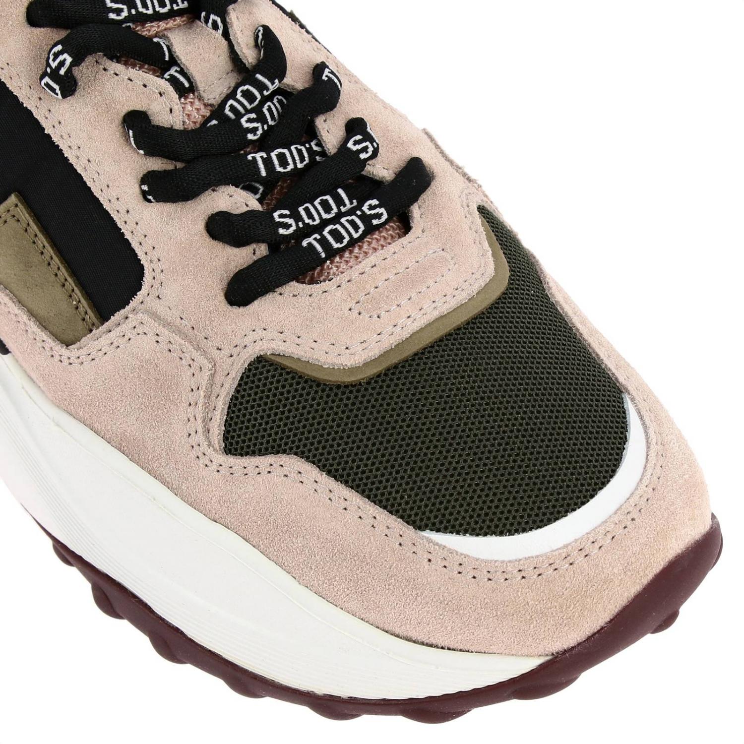 TOD'S TRAINERS: Tod's sneakers in suede and micro-net with gommini, Blush Pink - Img 3