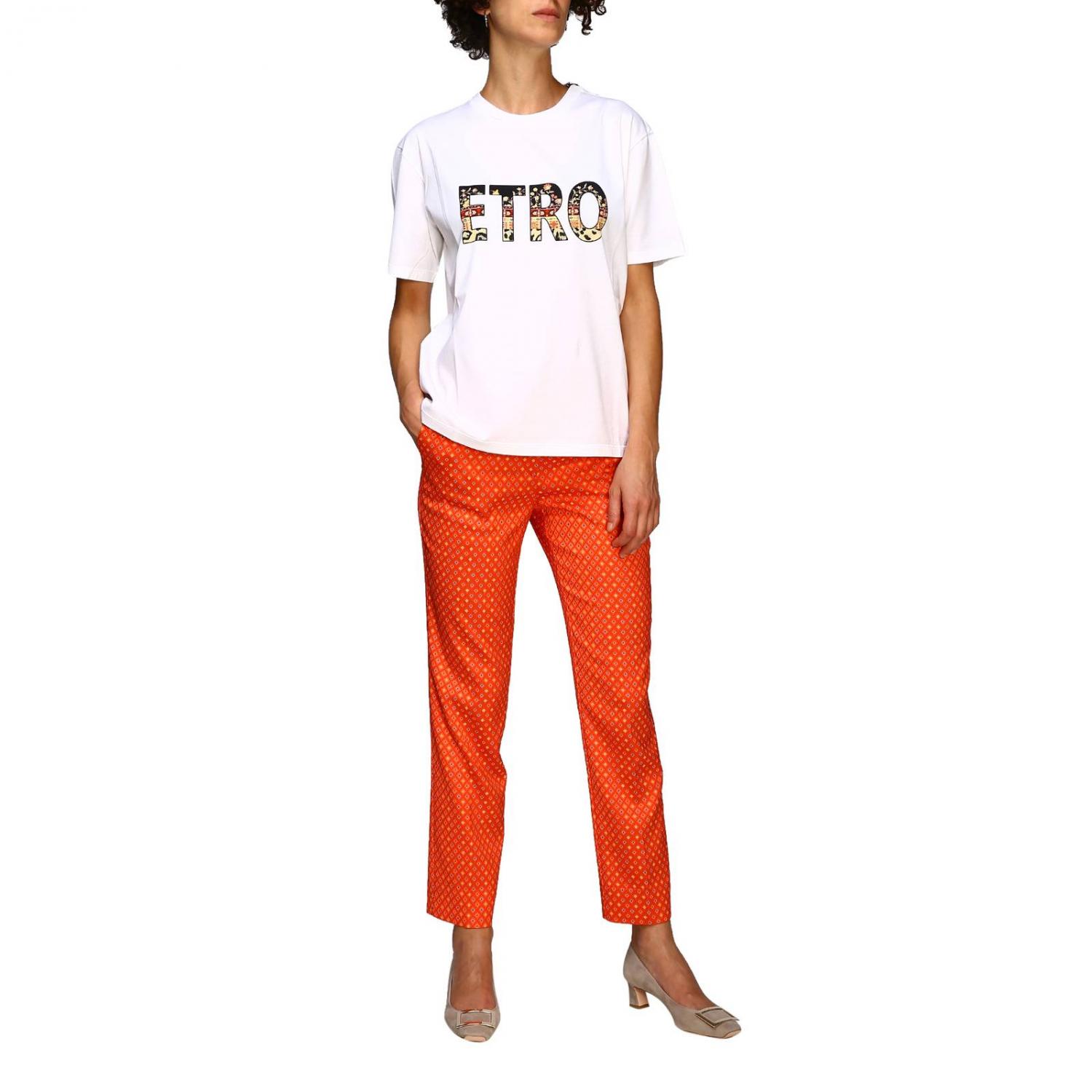 ETRO T-SHIRT: Etro T-Shirt mit Maxi Logo, Perle - Img 2