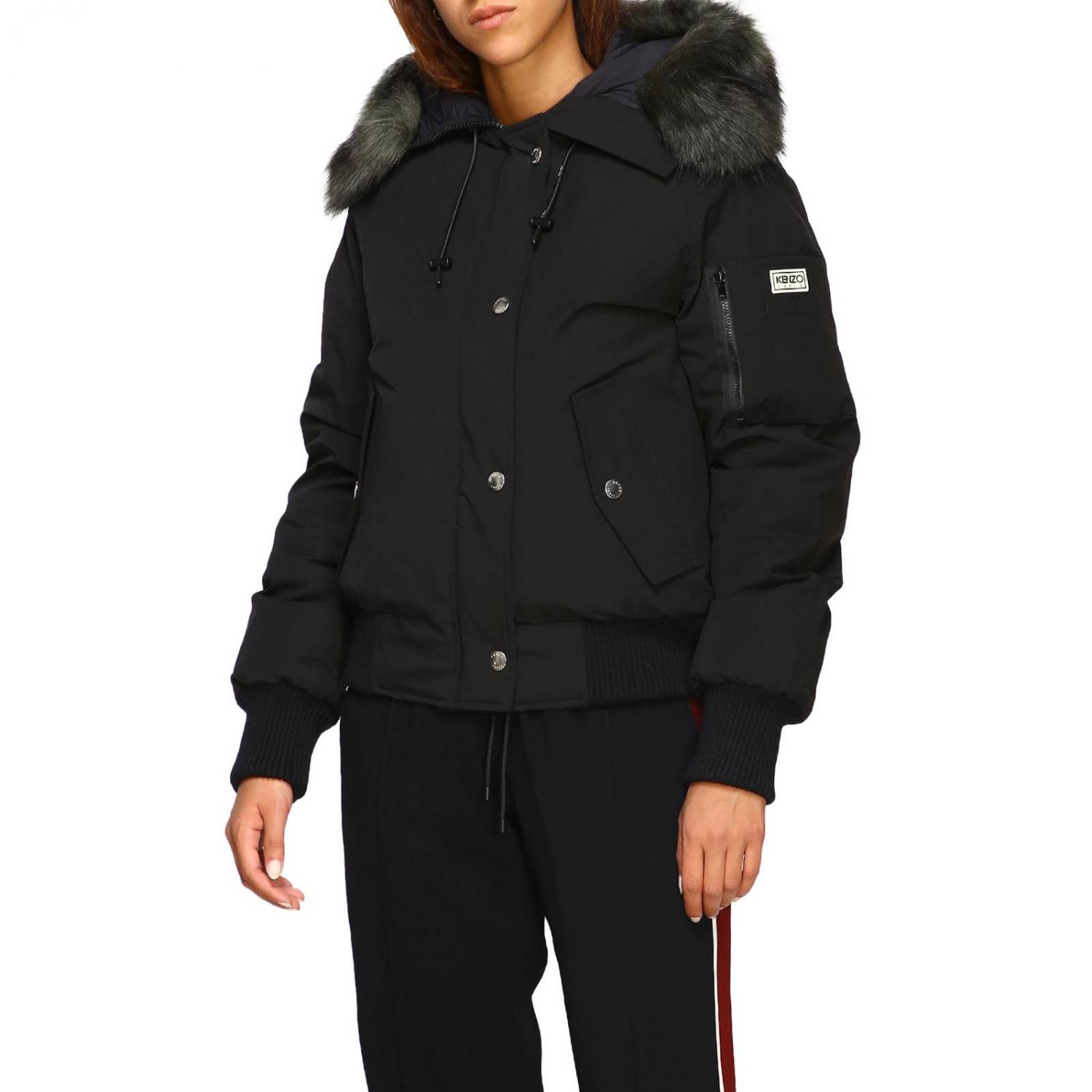 KENZO JACKET: Coat women Kenzo, Black - Img 4