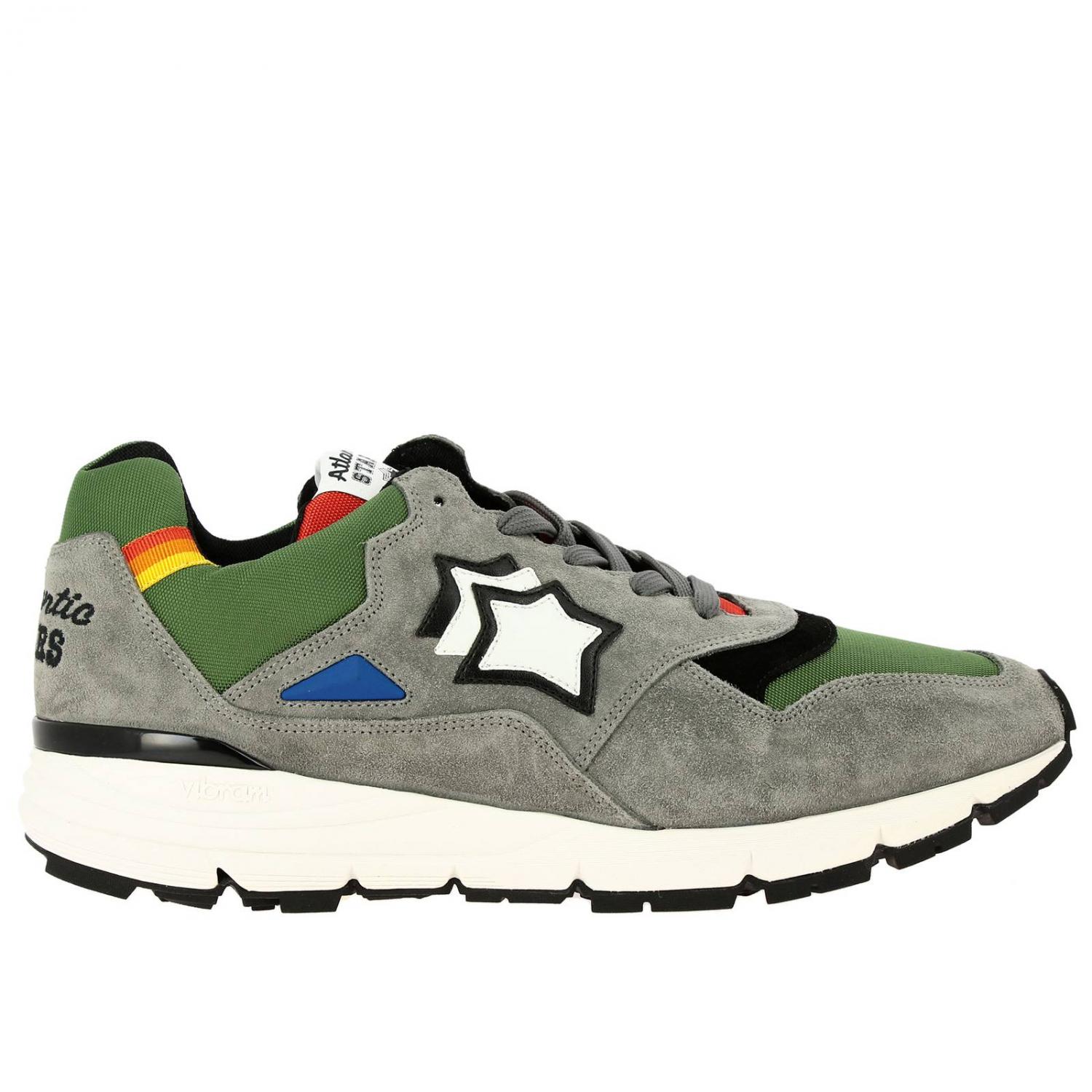 ATLANTIC STARS SNEAKERS: Sneakers Polaris Atlantic Stars in camoscio e micro rete con suola in gomma, Grigio - Img 1