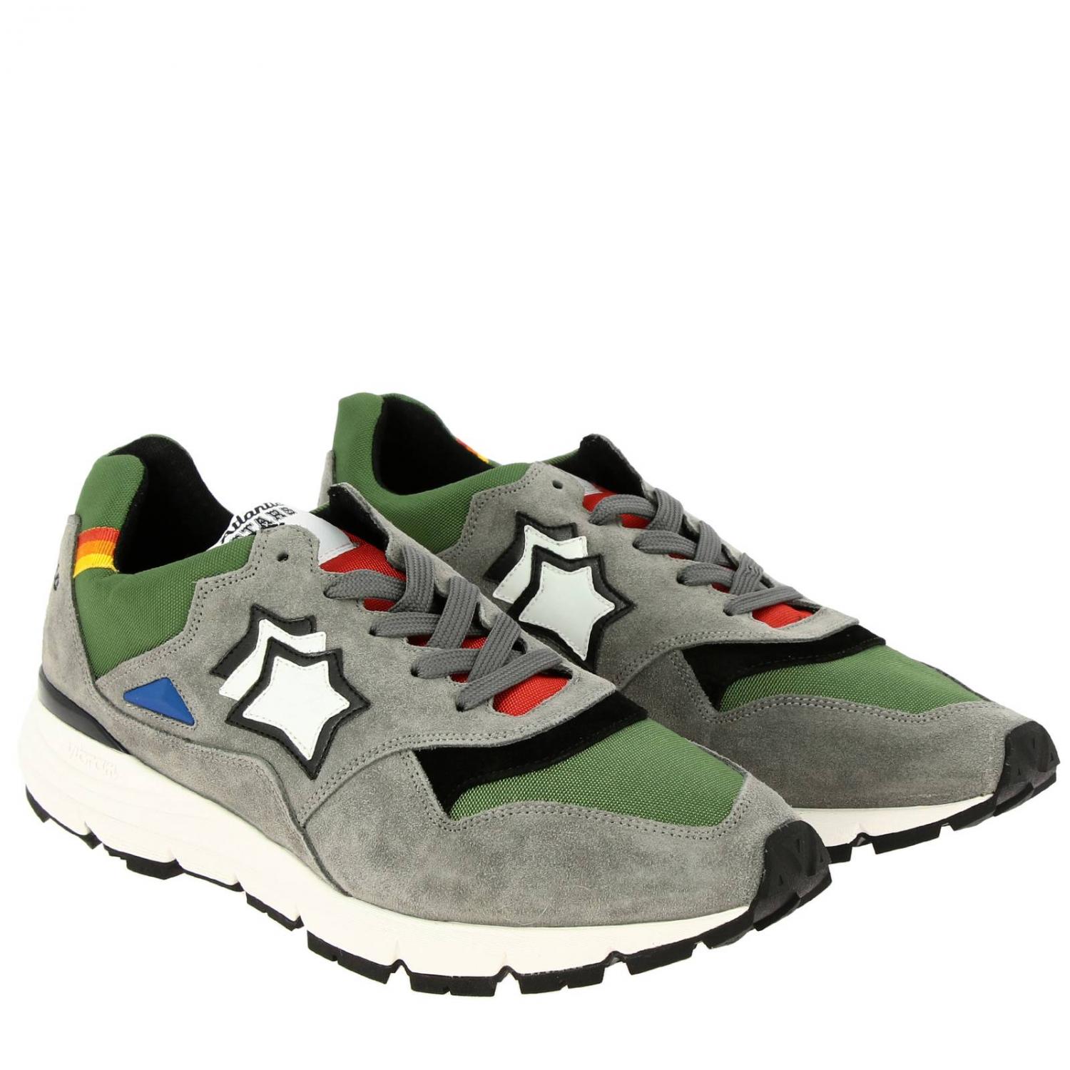 ATLANTIC STARS SNEAKERS: Sneakers Polaris Atlantic Stars in camoscio e micro rete con suola in gomma, Grigio - Img 2