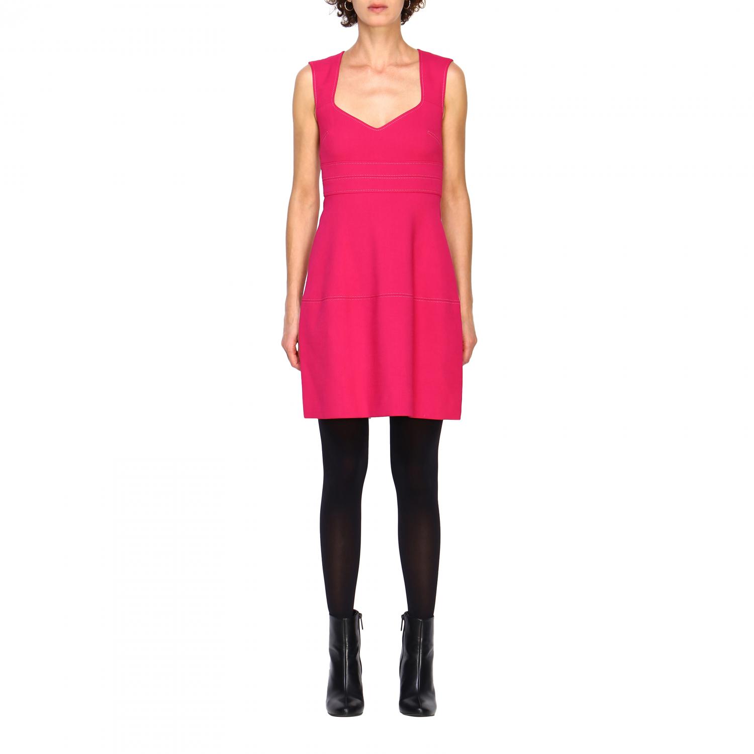 Pinko Abito Corto Senza Maniche Con Scollo Triangolare Fuxia 1G14FD pinko-abito-corto-senza-maniche-con-scollo-triangolare-fuxia-1g14fd