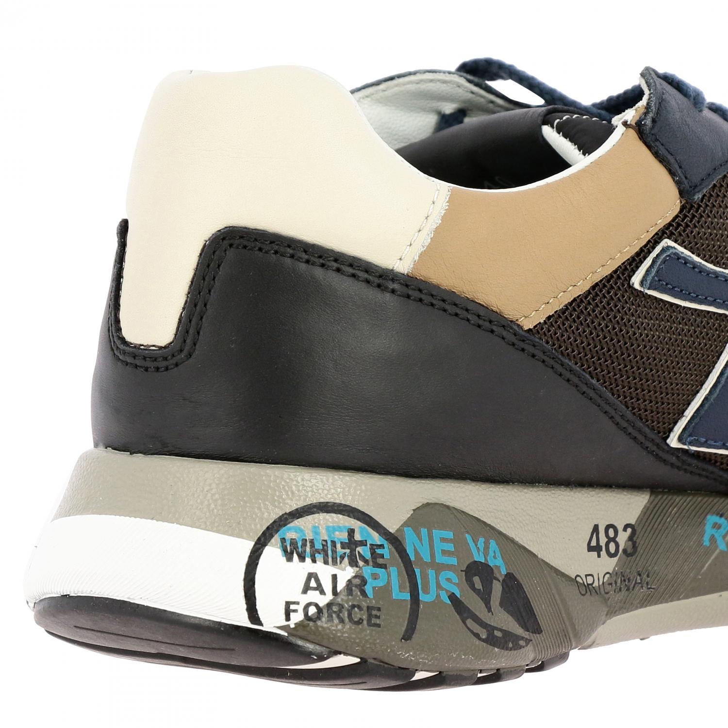 PREMIATA SNEAKERS: Sneakers Zac Zac Premiata in pelle e micro rete, Blue - Img 5