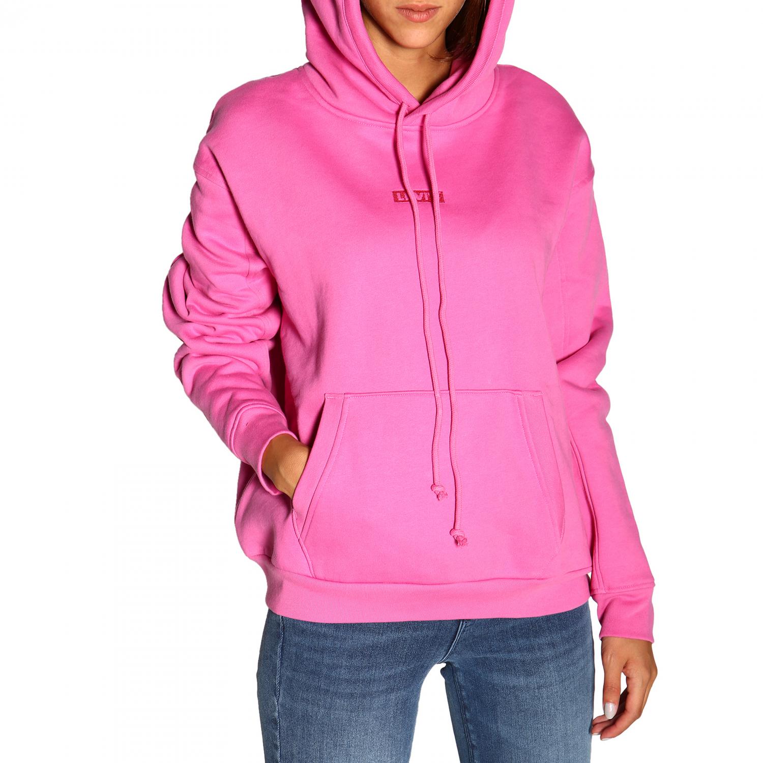 Womens Hoodie Pink Levi Sweatshirt Pink Levis Hoodies For Women