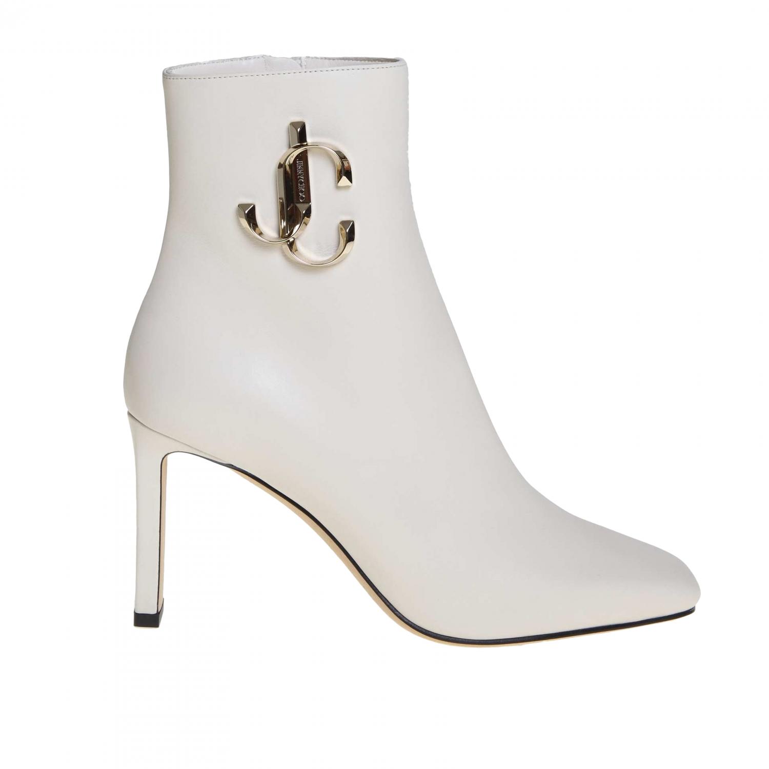 JIMMY CHOO ABSATZSTIEFELETTEN: Jimmy Choo Damen Absatz Stiefeletten, Weiß - Img 1