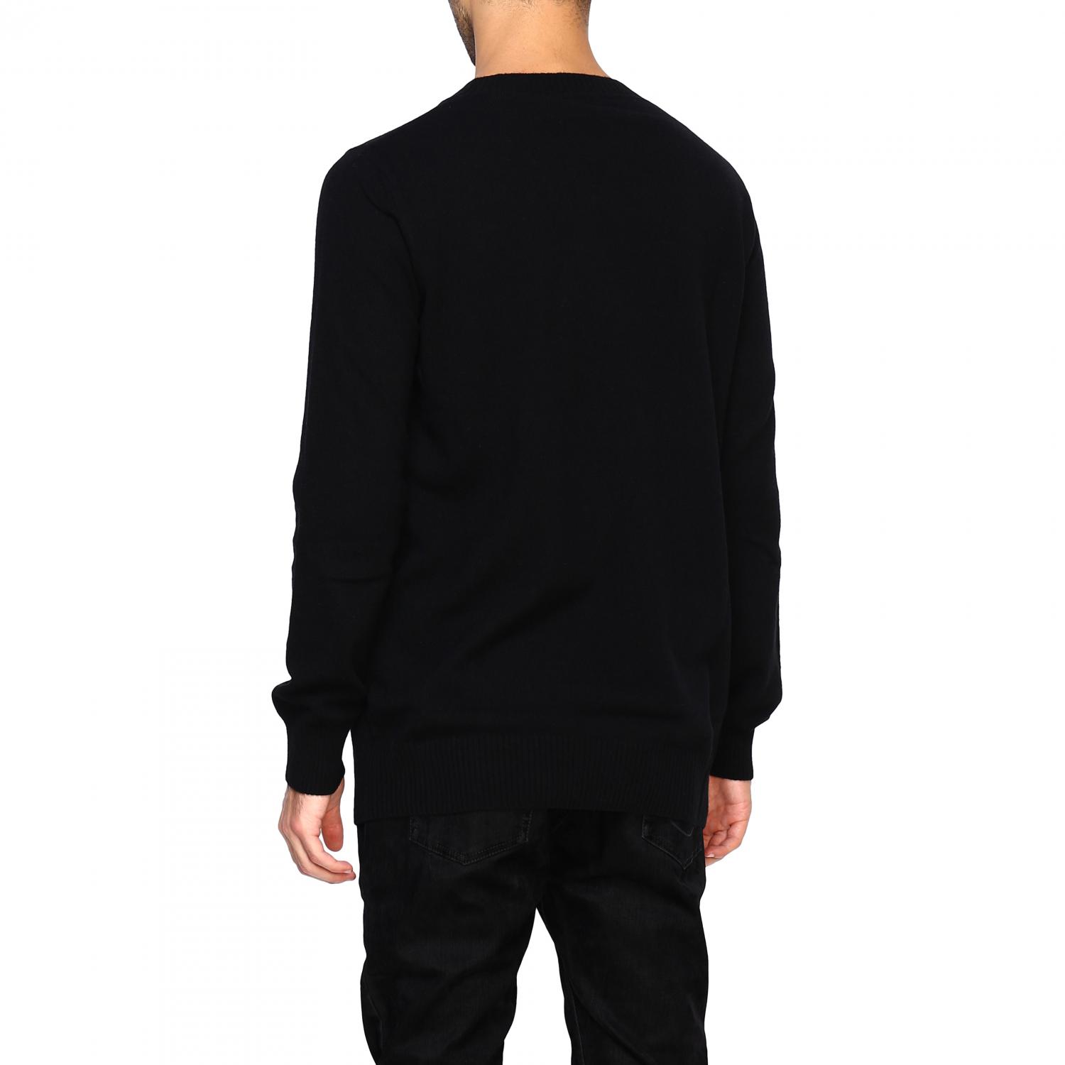 BALMAIN MAGLIA: Pull à col rond Balmain avec logo en jacquard, Noir - Img 3