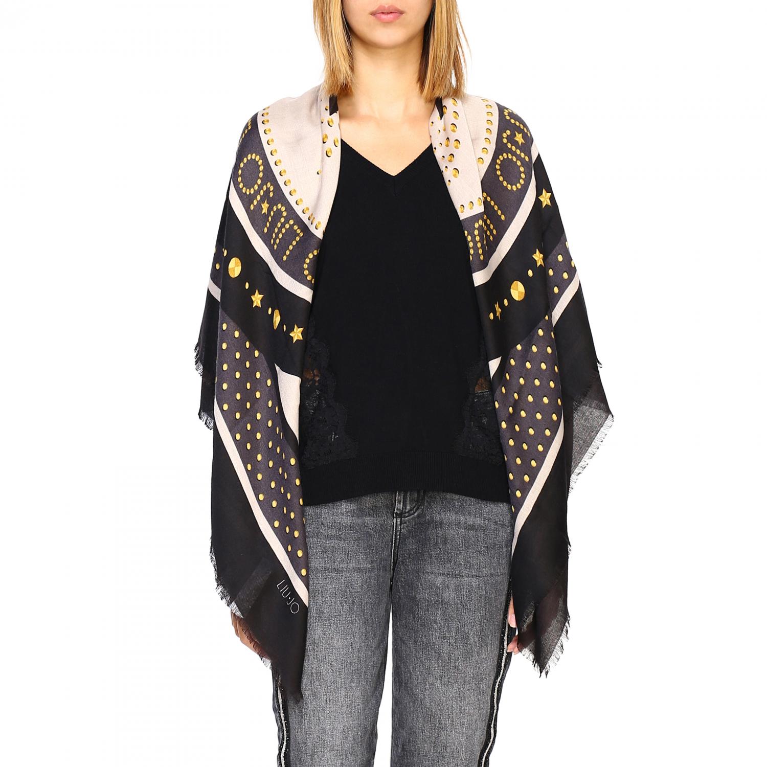 LIU JO: Neck scarf women - Black | Liu Jo neck scarf