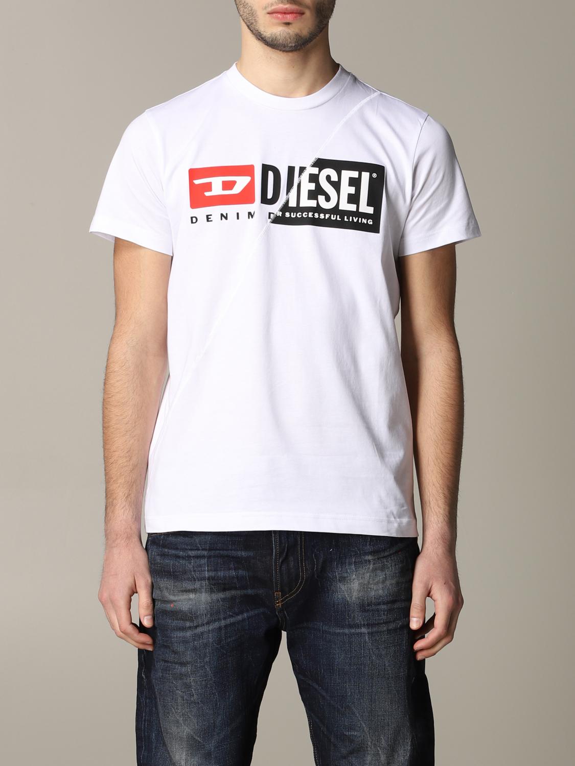 DIESEL T-SHIRT: T-shirt men Diesel, White - Img 1