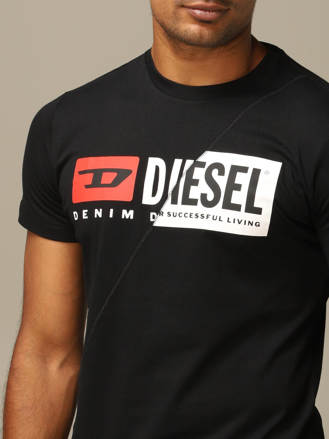 DIESEL T-SHIRT: T-shirt men Diesel, Black - Img 3