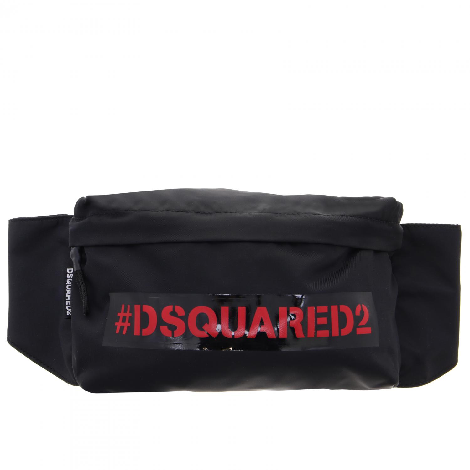 DSQUARED2: Junior belt bag in nylon with logo print Black