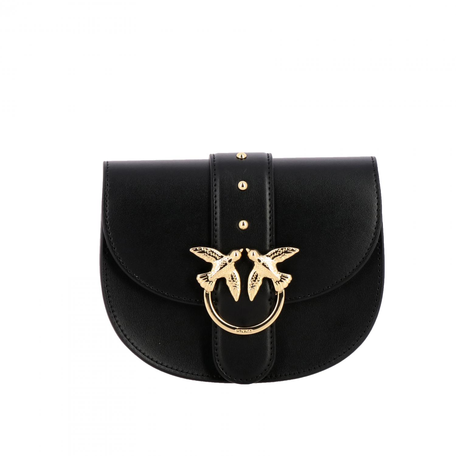 PINKO MARSUPIO: Borsa/Marsupio Go-Round Pinko in pelle, Nero - Img 1