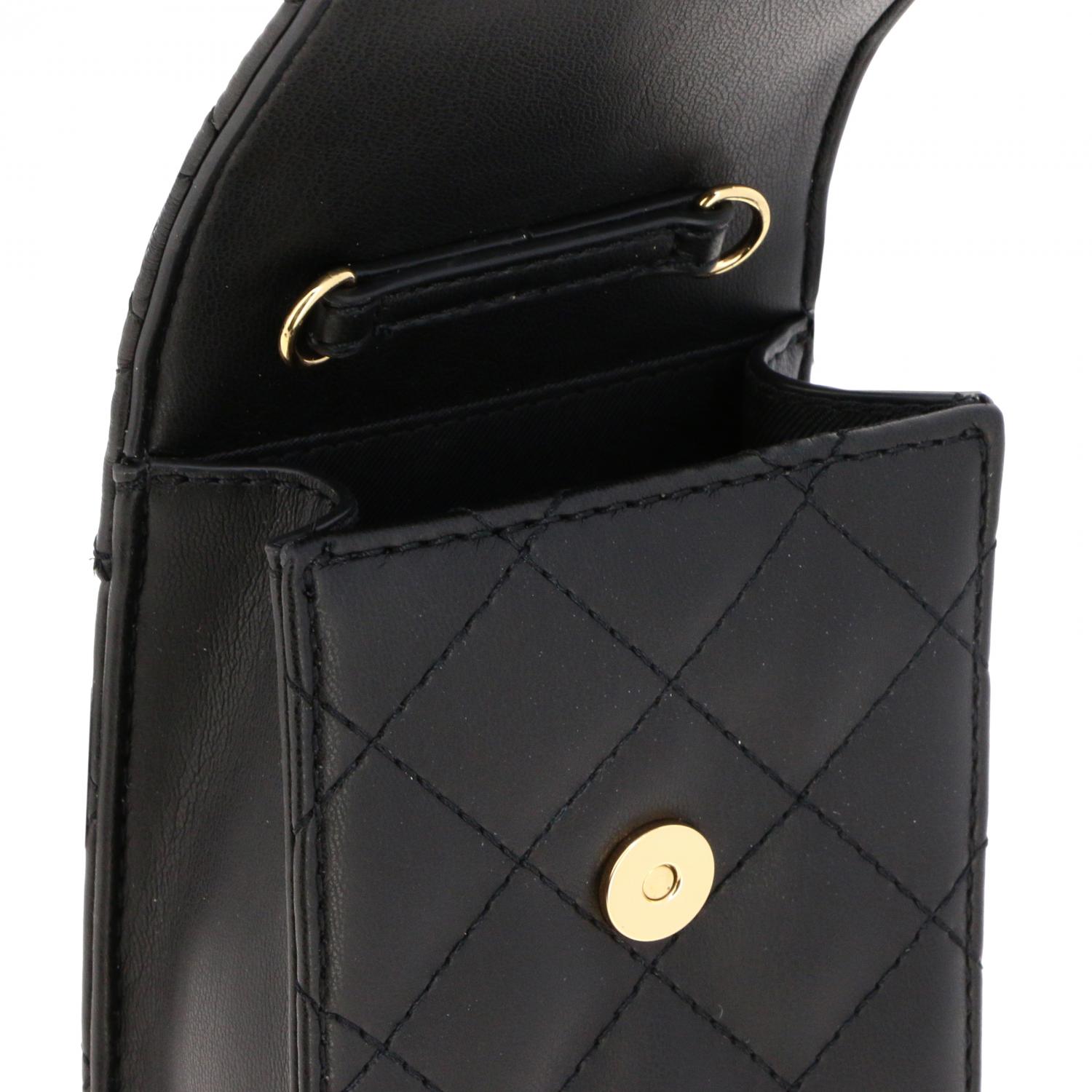 LIU JO TASCHE: Liu Jo Tasche / Gürteltasche aus gestepptem Leder mit Logo, Schwarz - Img 4