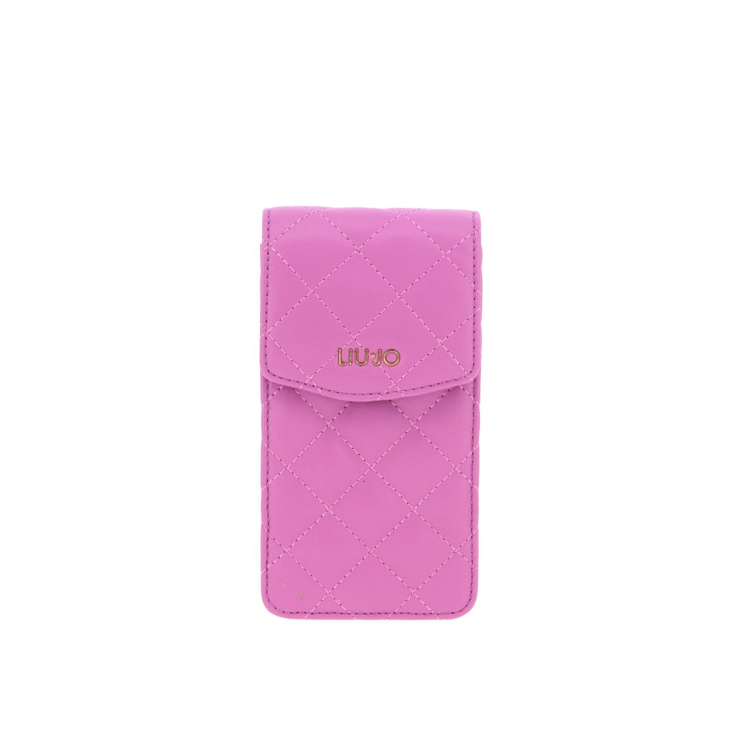 LIU JO TASCHE: Liu Jo Tasche / Gürteltasche aus gestepptem Leder mit Logo, Pink - Img 1