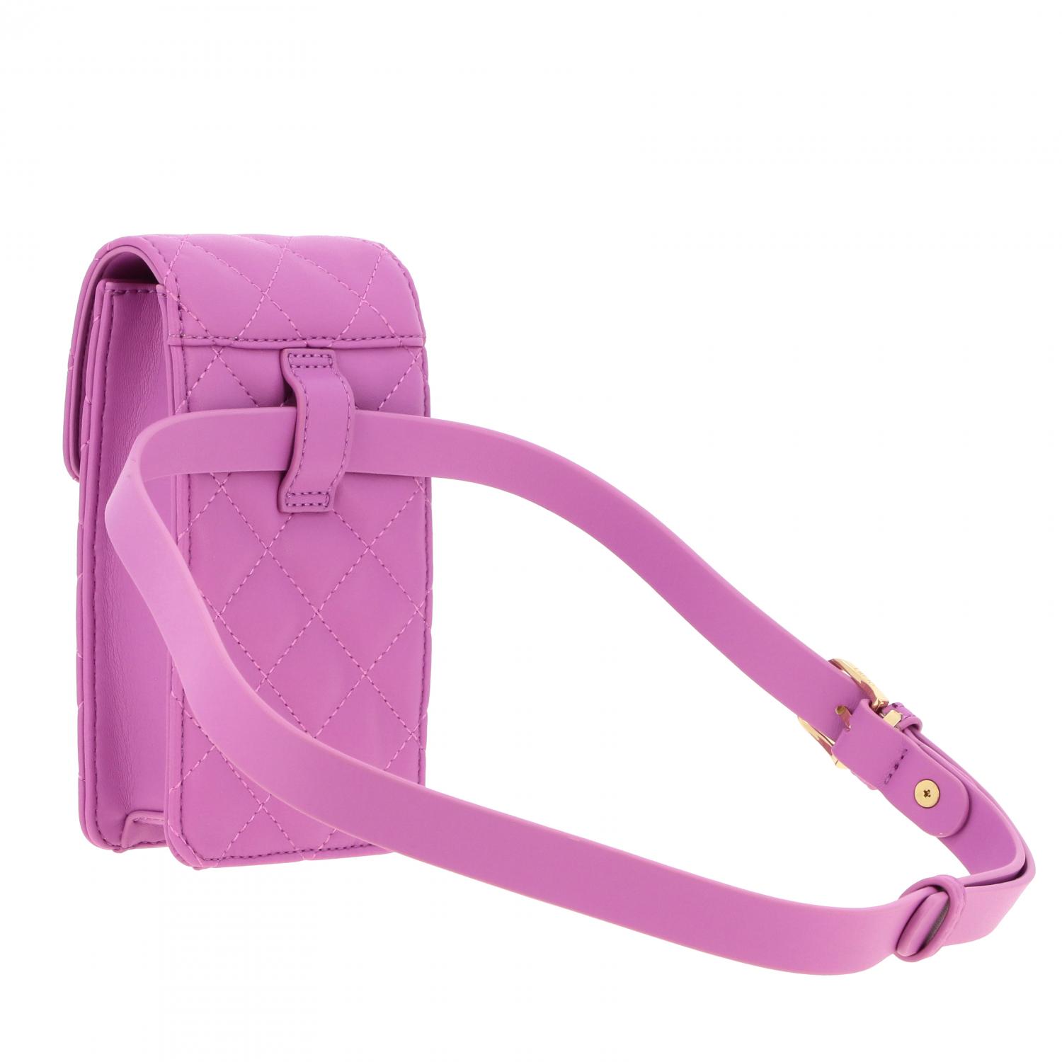 LIU JO TASCHE: Liu Jo Tasche / Gürteltasche aus gestepptem Leder mit Logo, Pink - Img 2