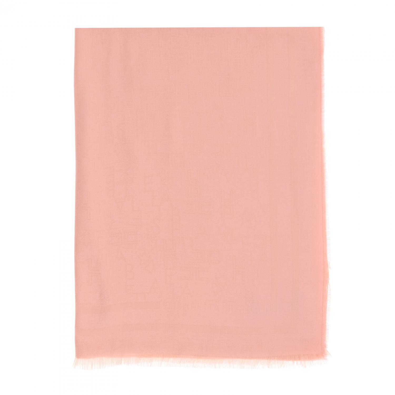 ELISABETTA FRANCHI SCARF: Elisabetta Franchi scarf with all over lettering, Pink - Img 1