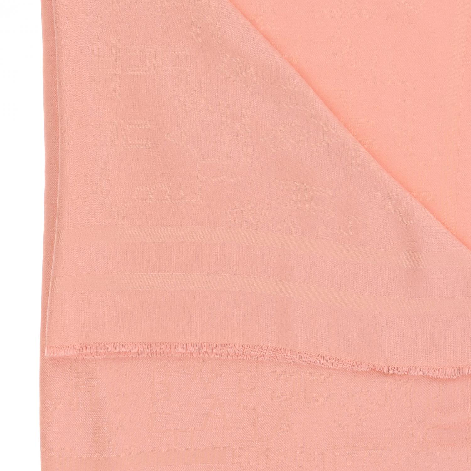 ELISABETTA FRANCHI SCARF: Elisabetta Franchi scarf with all over lettering, Pink - Img 3