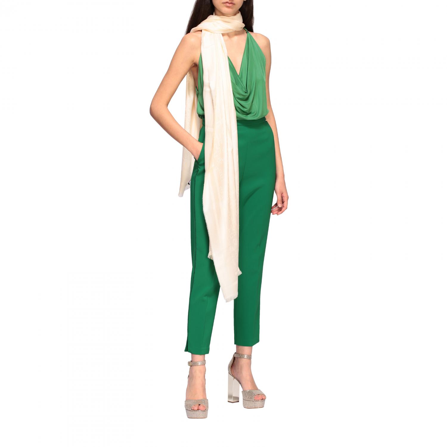 ELISABETTA FRANCHI BUFANDA: Bufanda mujer Elisabetta Franchi, Mantequilla - Img 2
