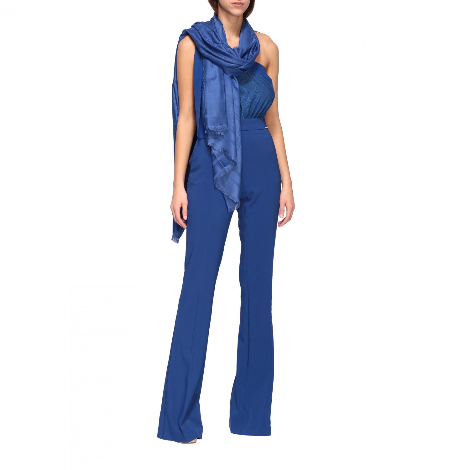 ELISABETTA FRANCHI BUFANDA: Bufanda mujer Elisabetta Franchi, Cobalto - Img 2