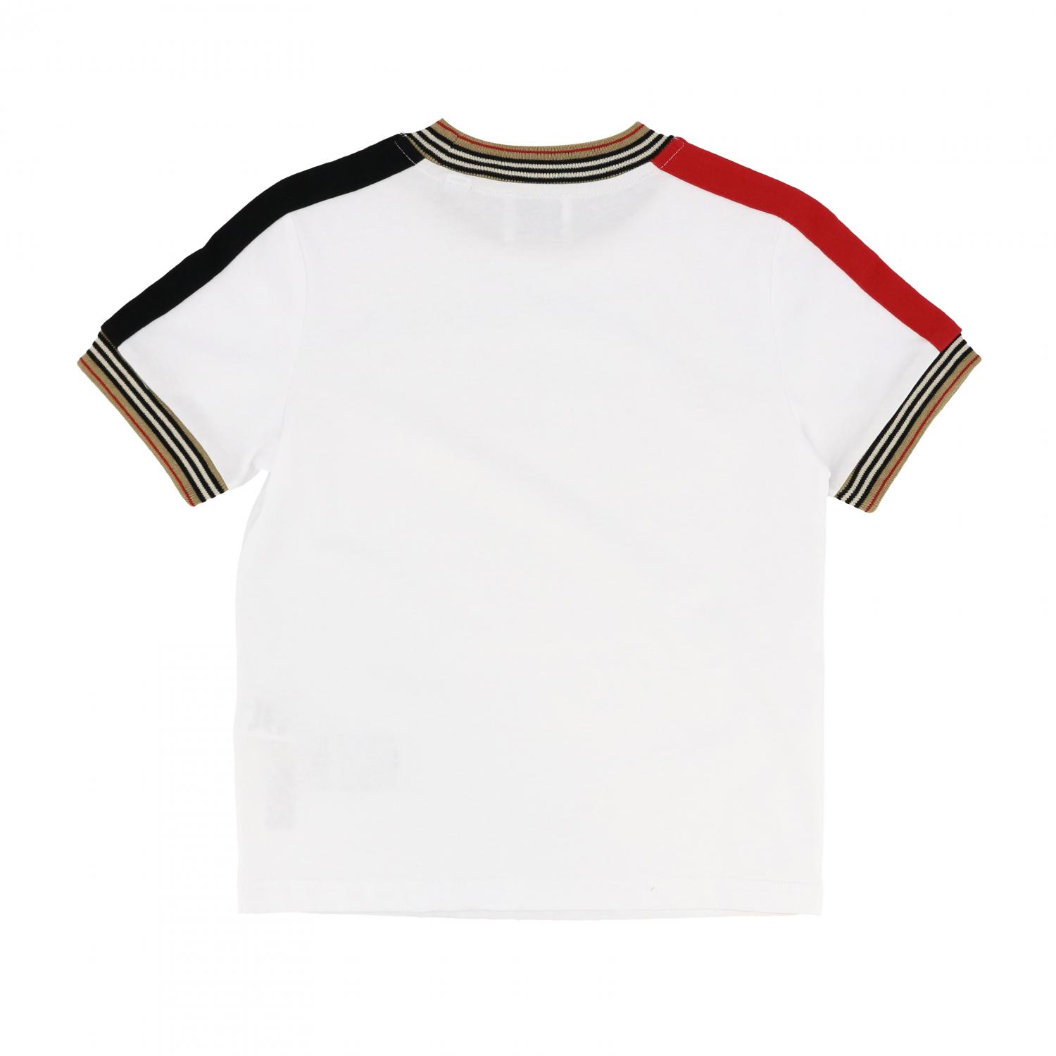 Burberry Short-sleeved t-shirt with colored edges - White
