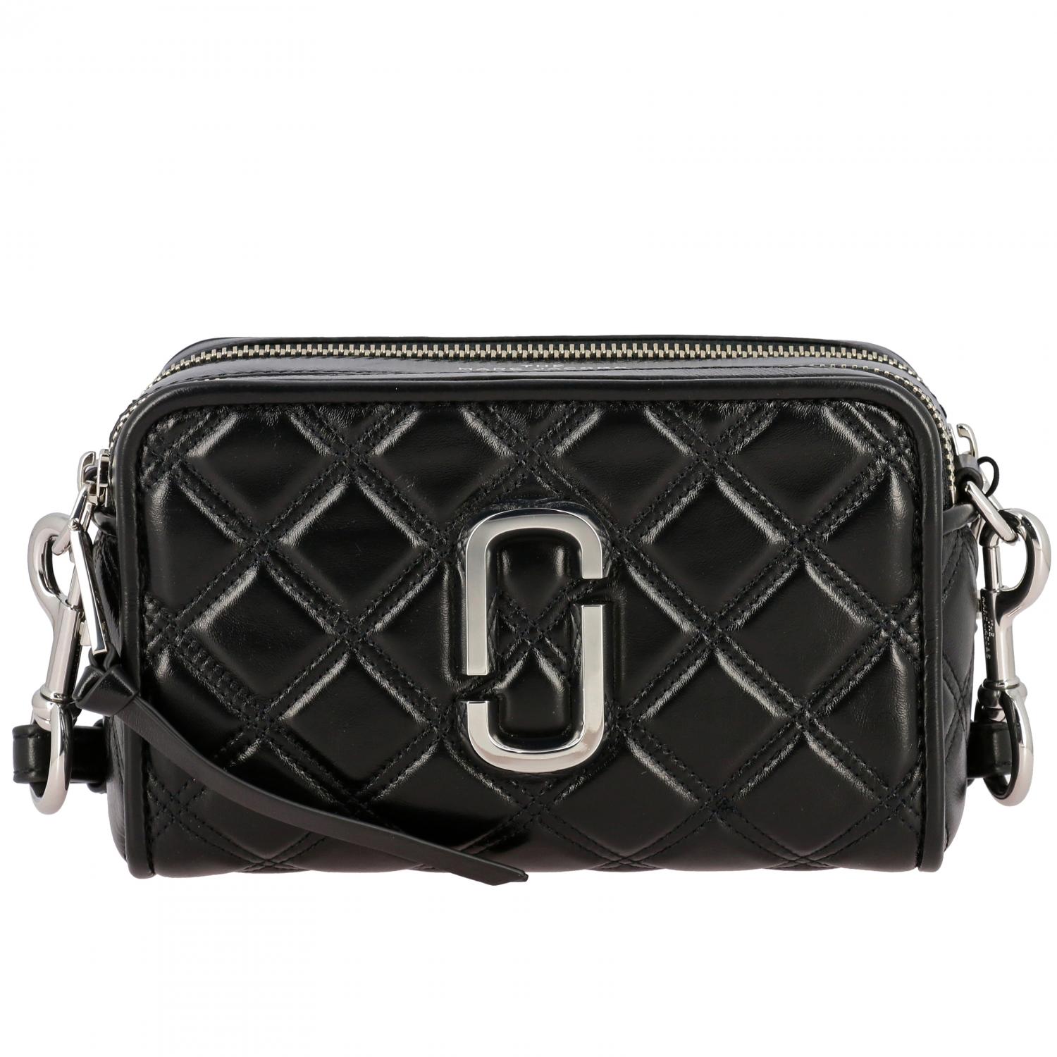 Marc Jacobs shoulder bag in quilted leather with paperclip - Black